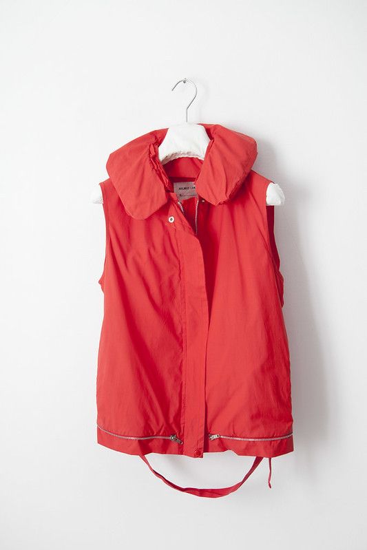 image of Helmut Lang Ss00 Pillow Vest in Red, Men's (Size Small)