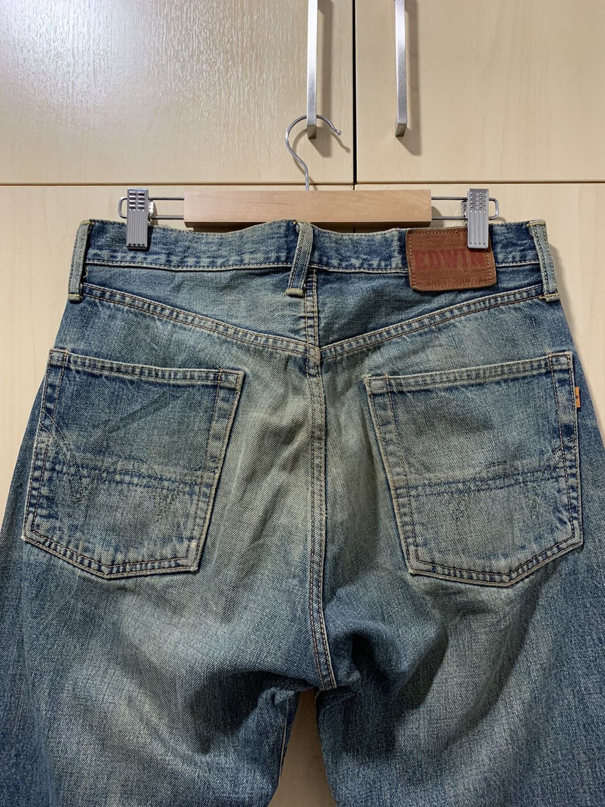 Edwin Vintage Edwin 505X Selvedge Distressed denim pant Size US 31 - 6 Thumbnail