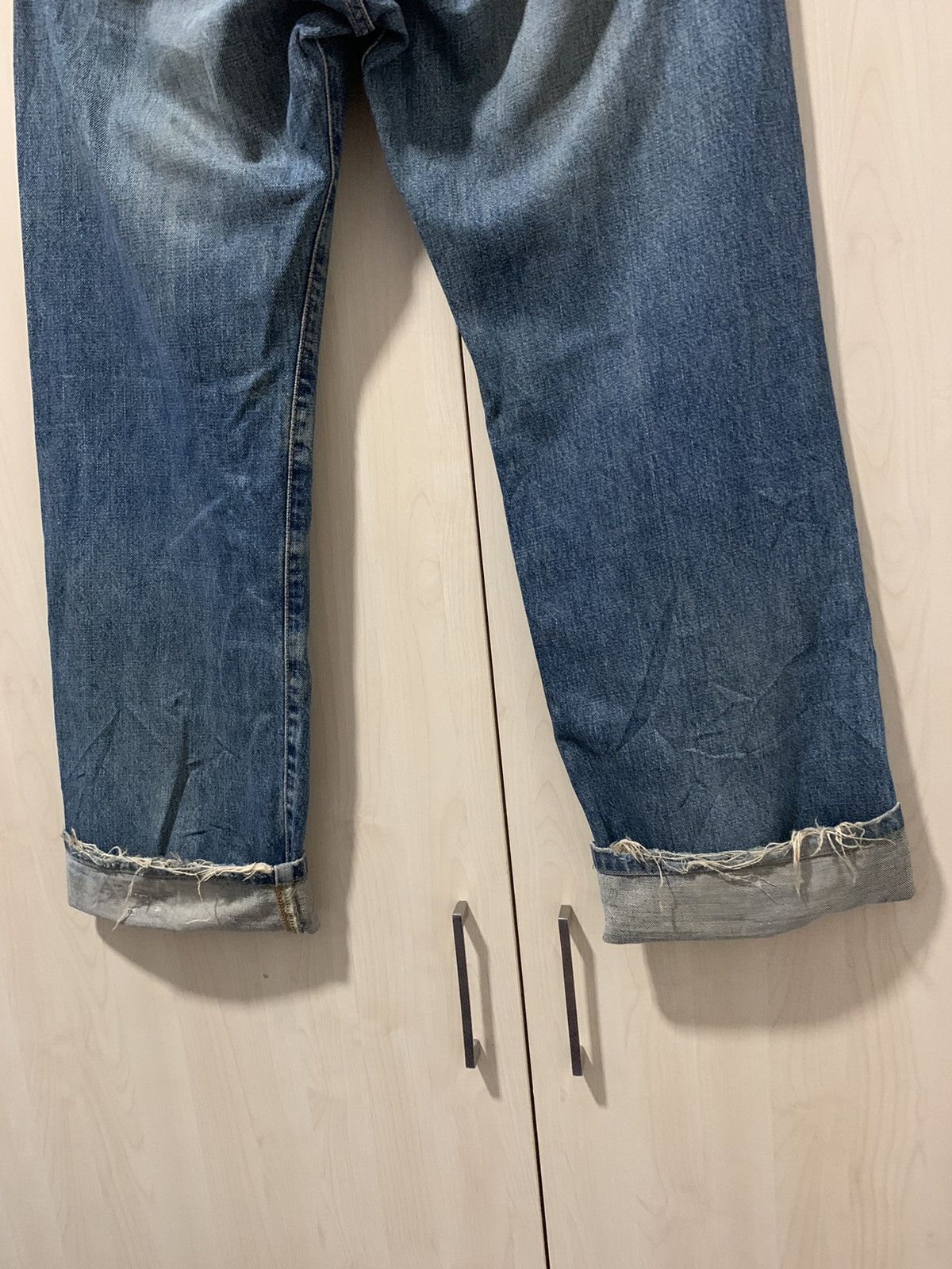 Edwin Vintage Edwin 505X Selvedge Distressed denim pant Size US 31 - 5 Thumbnail