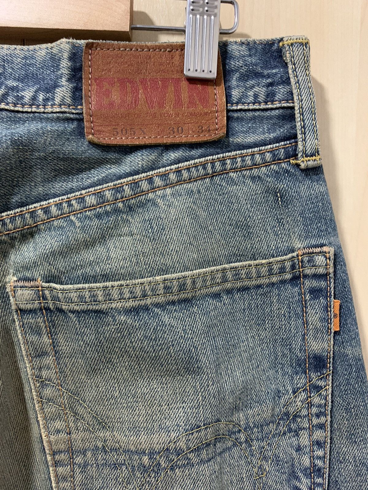 Edwin Vintage Edwin 505X Selvedge Distressed denim pant Size US 31 - 9 Thumbnail