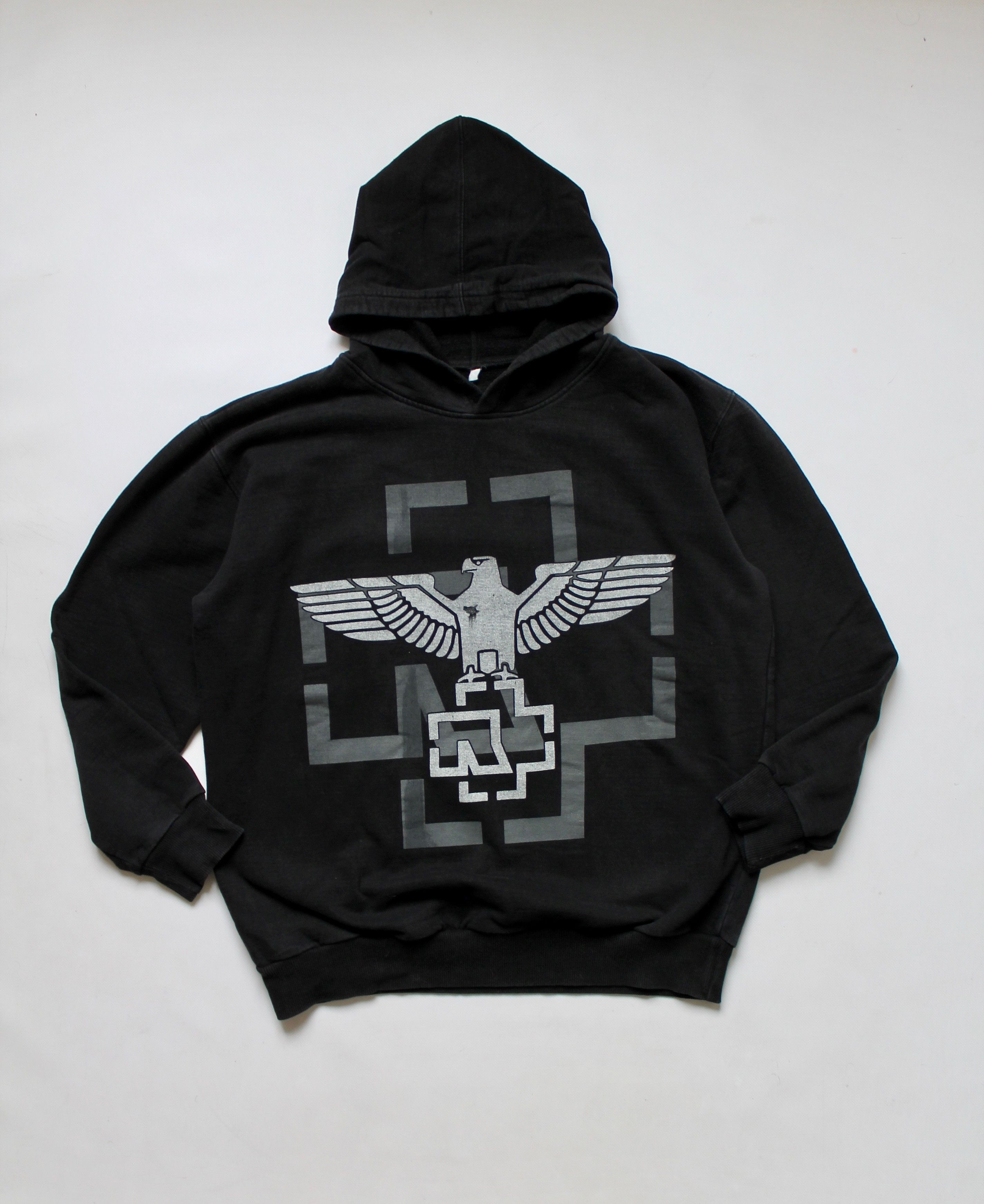 Band Tees RAMMSTEIN Hoodie Faded Black Rare Vintage Size US S / EU 44-46 / 1 - 8 Thumbnail