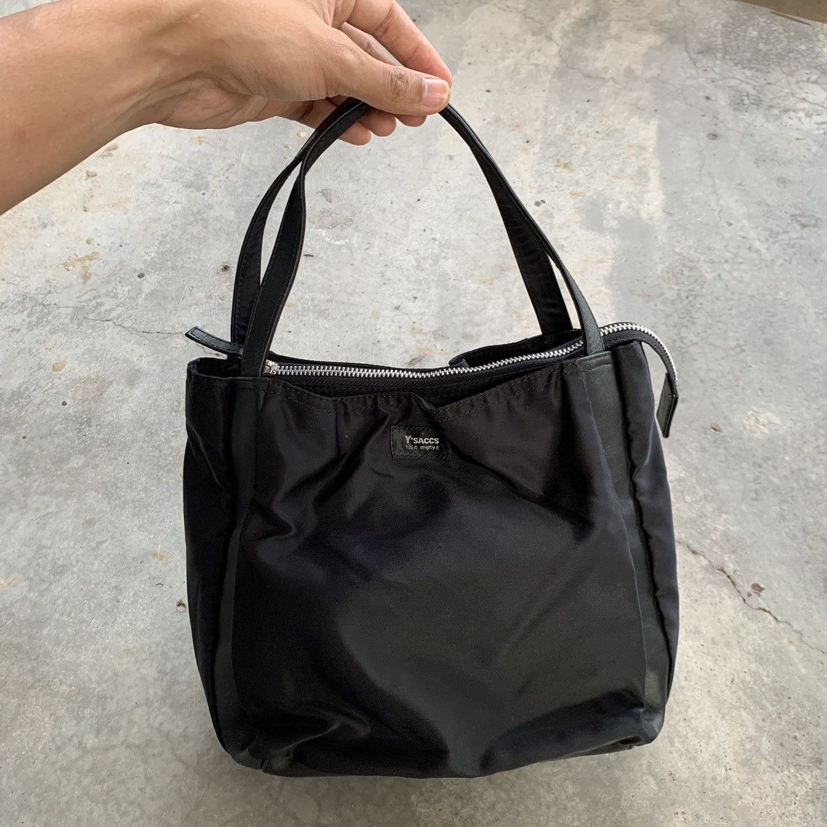 image of Archival Clothing x Yohji Yamamoto Archive Y’Saccs Yohji Yamamoto Nylon Hobo Totebag Bag in Black, 