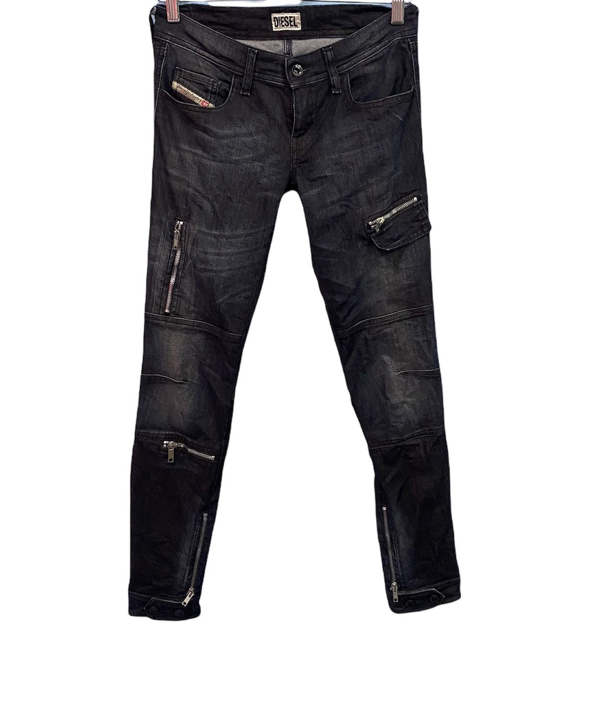 Diesel DIESEL Women Multizipper Punk Style Jeans Size 29" - 1 Thumbnail