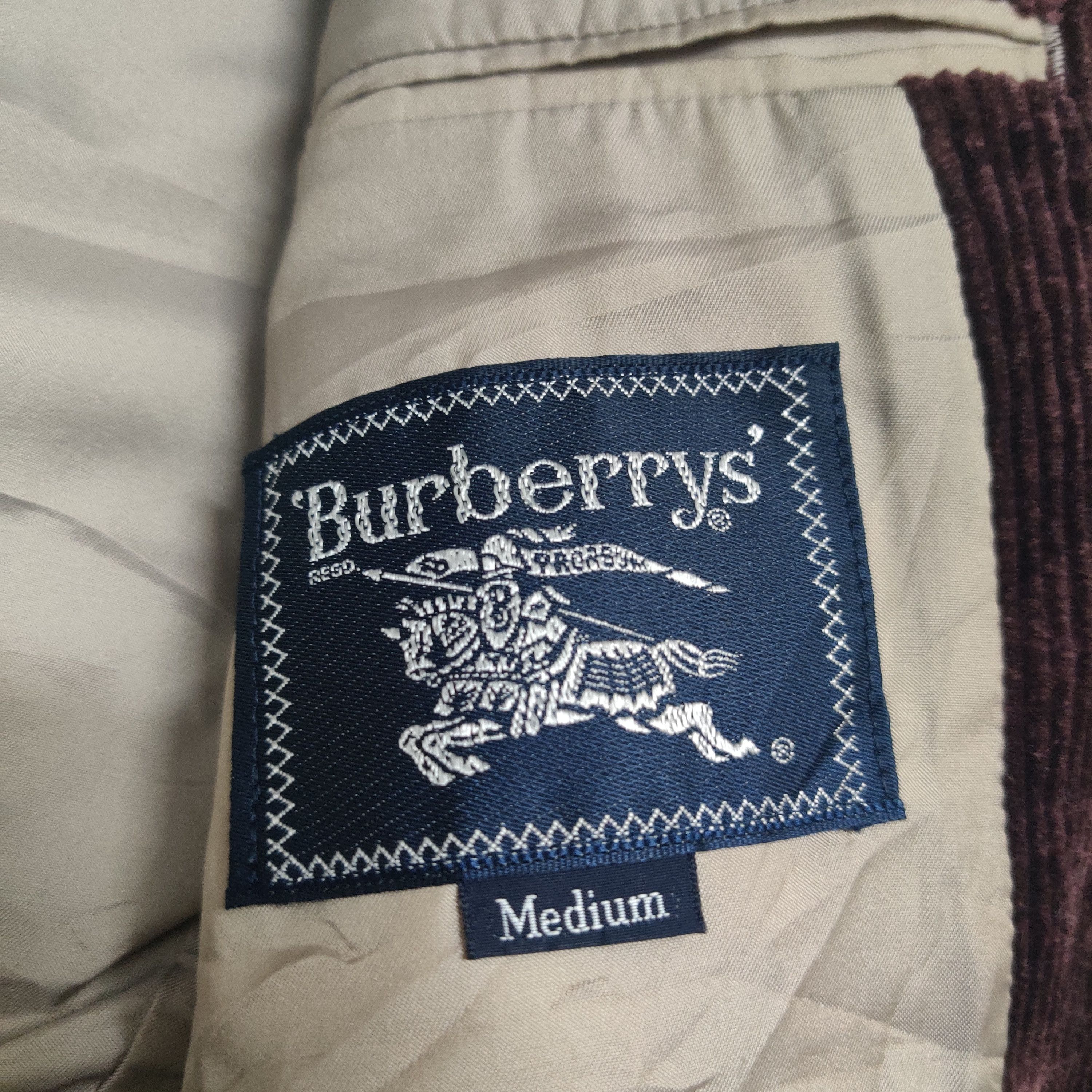 Burberry Vintage Burberry Corduroy Blazer Jacket Size US M / EU 48-50 / 2 - 6 Thumbnail