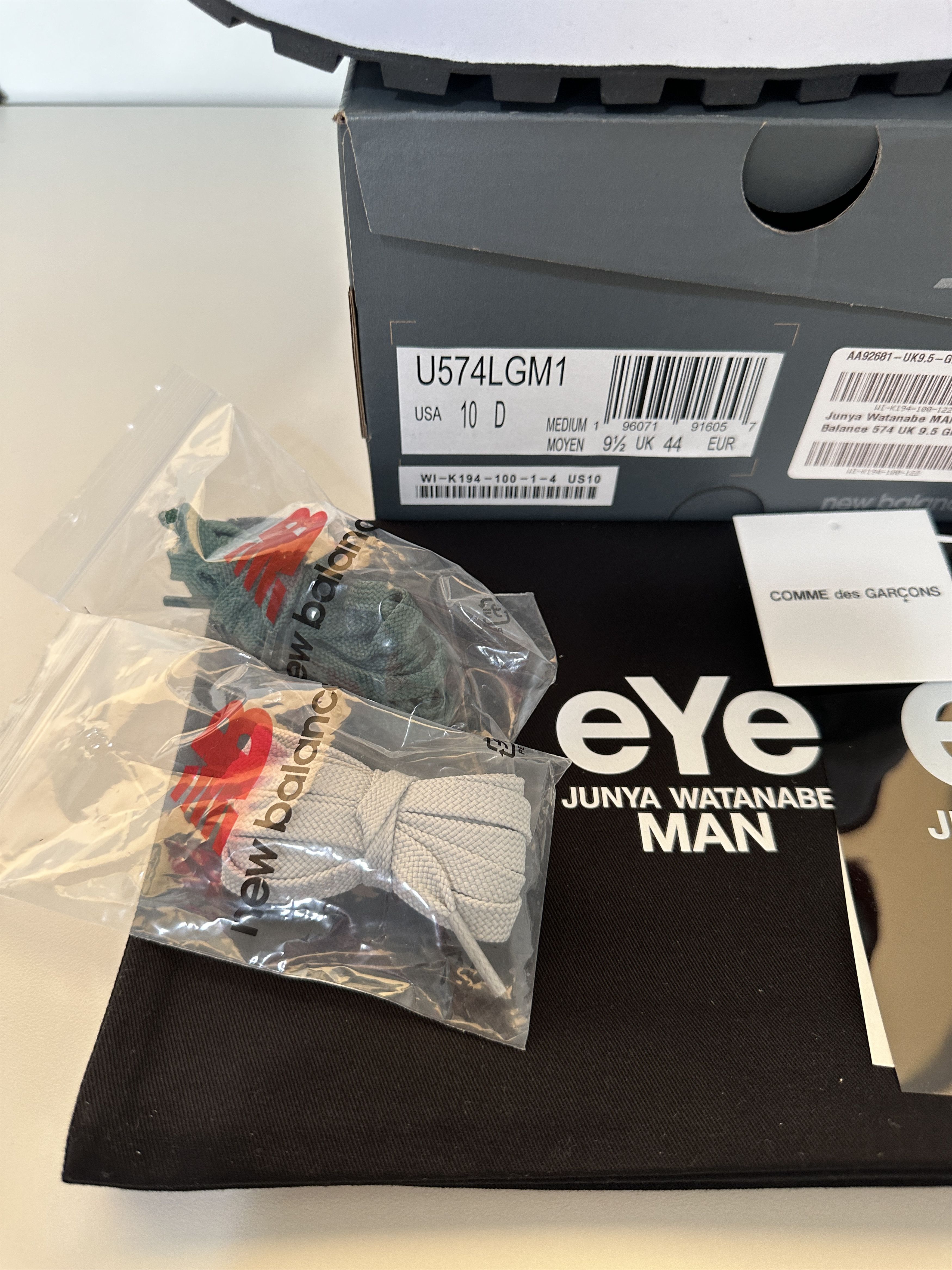Junya Watanabe × New Balance Junya Watanabe New Balance 574 Green Shoes 10 Size US 10 / EU 43 - 12 Thumbnail