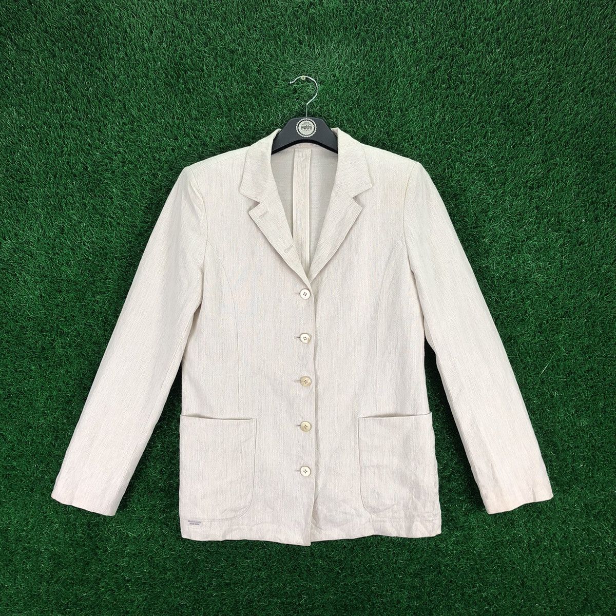 image of Vintage Mademoiselle Non Non By Issey Miyake Coat Jacket in Light Nude, Men's (Size XS)