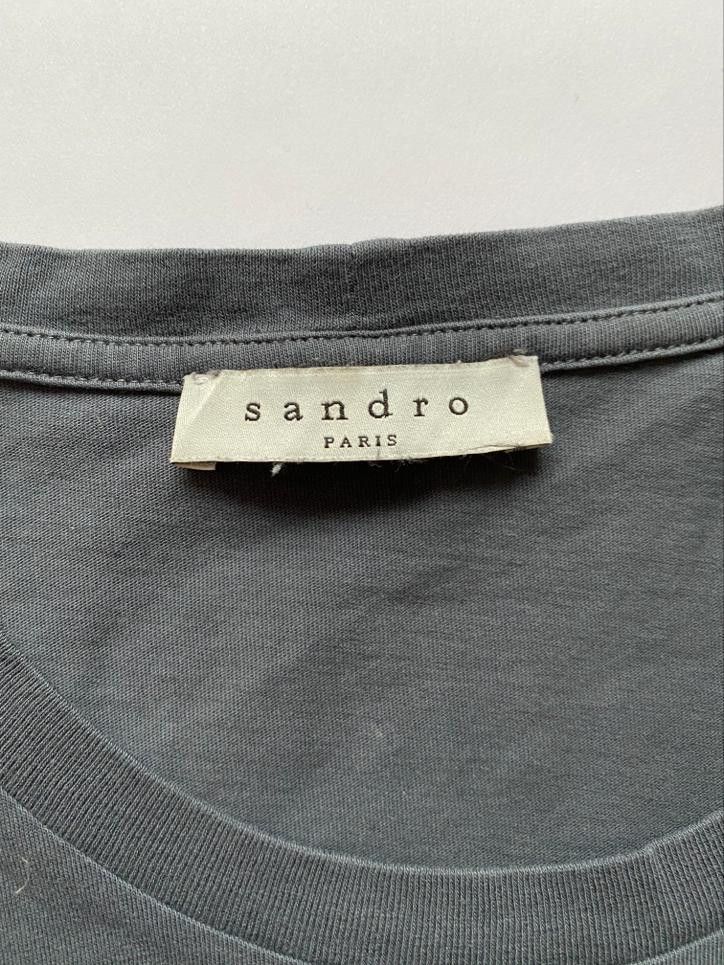 Sandro ⚡️QUICK SALE⚡️Sandro Navy Grey Tshirt Short Sleeve Size US L / EU 52-54 / 3 - 2 Thumbnail