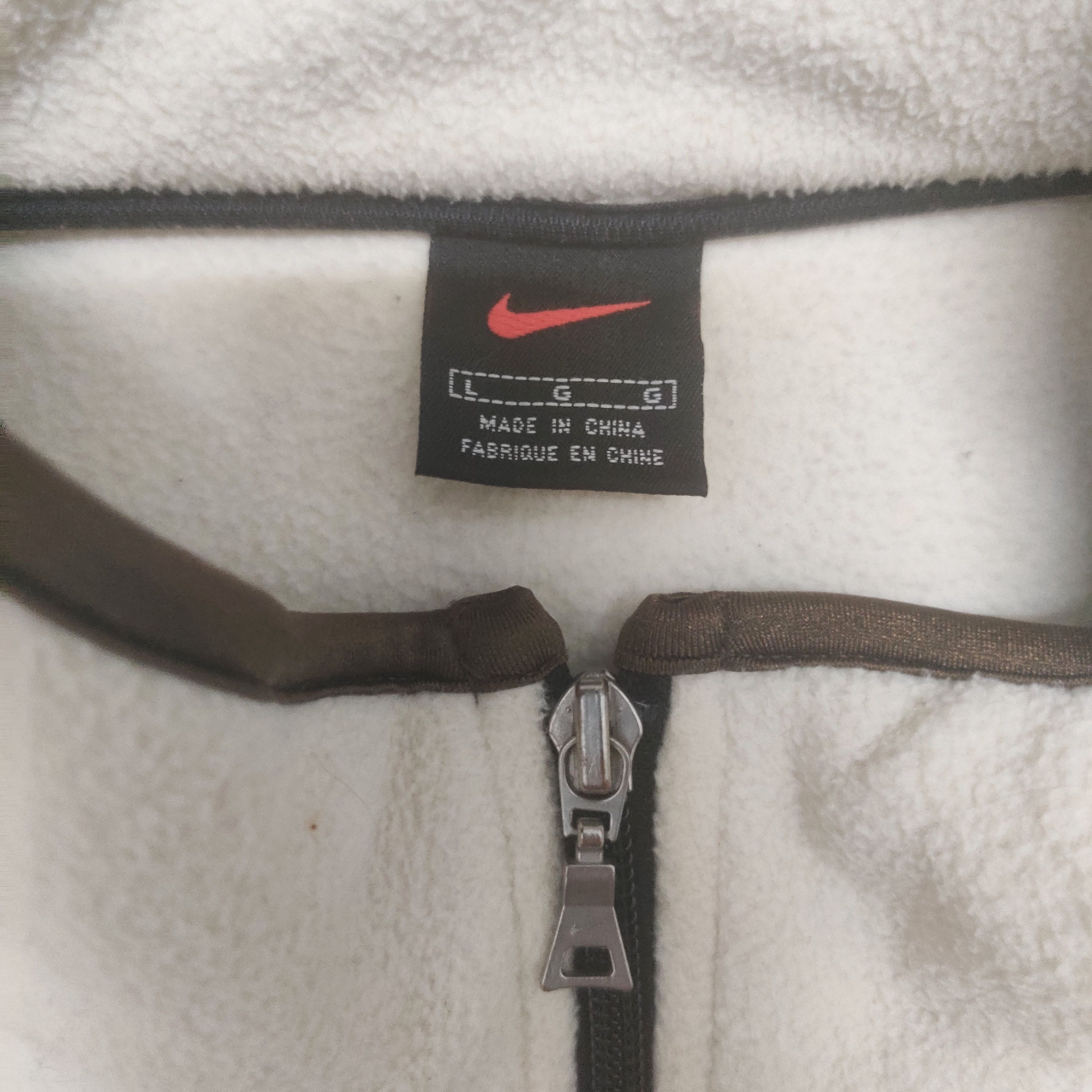 Nike Vintage 90s Nike Zipper Fleece Jacket Mini Swoosh Size US L / EU 52-54 / 3 - 5 Thumbnail