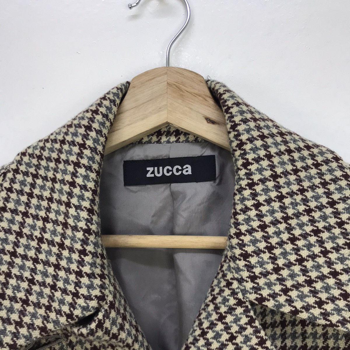 Issey Miyake Zucca by Issey Miyake Classic Check Wool Coat Size S / US 4 / IT 40 - 13 Thumbnail