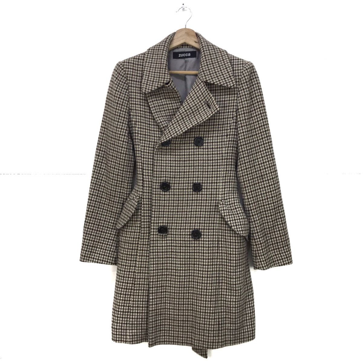 Issey Miyake Zucca by Issey Miyake Classic Check Wool Coat Size S / US 4 / IT 40 - 3 Thumbnail