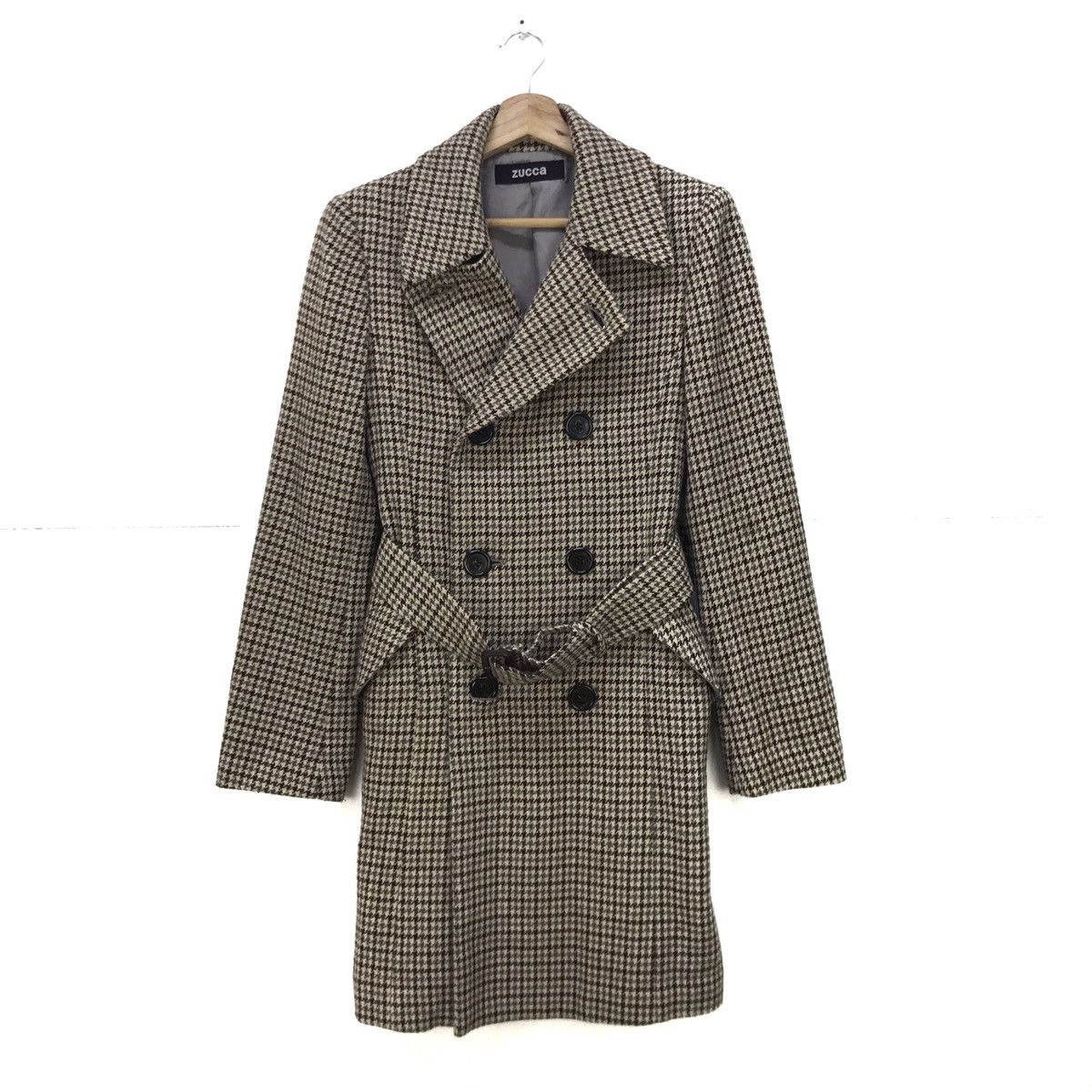 Issey Miyake Zucca by Issey Miyake Classic Check Wool Coat Size S / US 4 / IT 40 - 1 Thumbnail