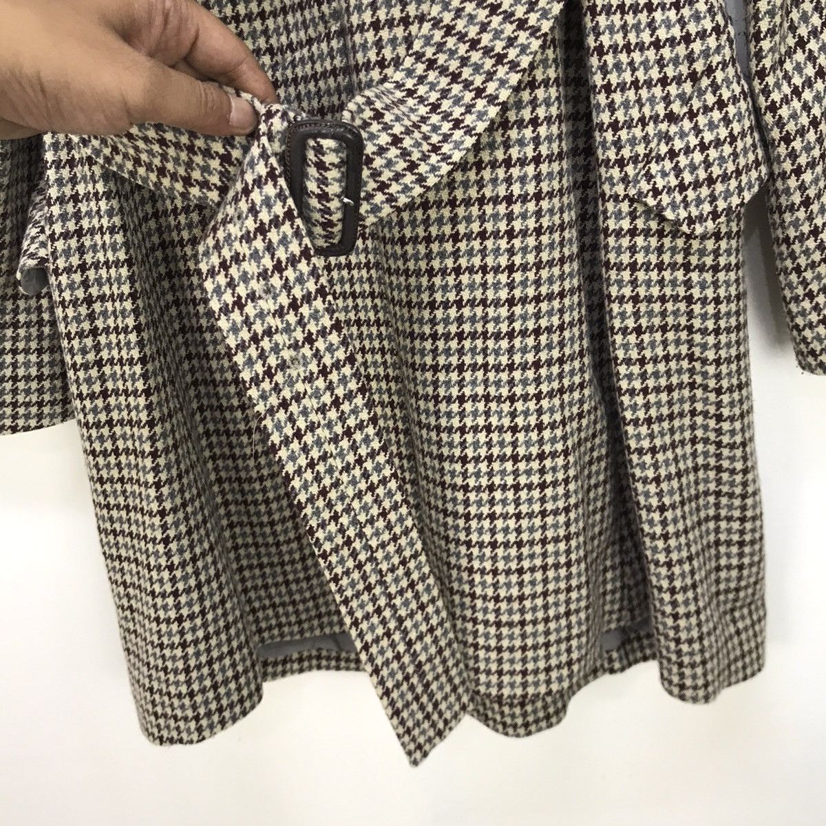 Issey Miyake Zucca by Issey Miyake Classic Check Wool Coat Size S / US 4 / IT 40 - 10 Thumbnail