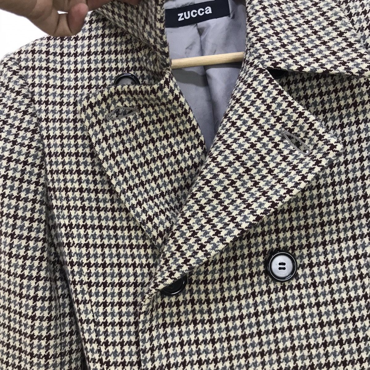 Issey Miyake Zucca by Issey Miyake Classic Check Wool Coat Size S / US 4 / IT 40 - 9 Thumbnail