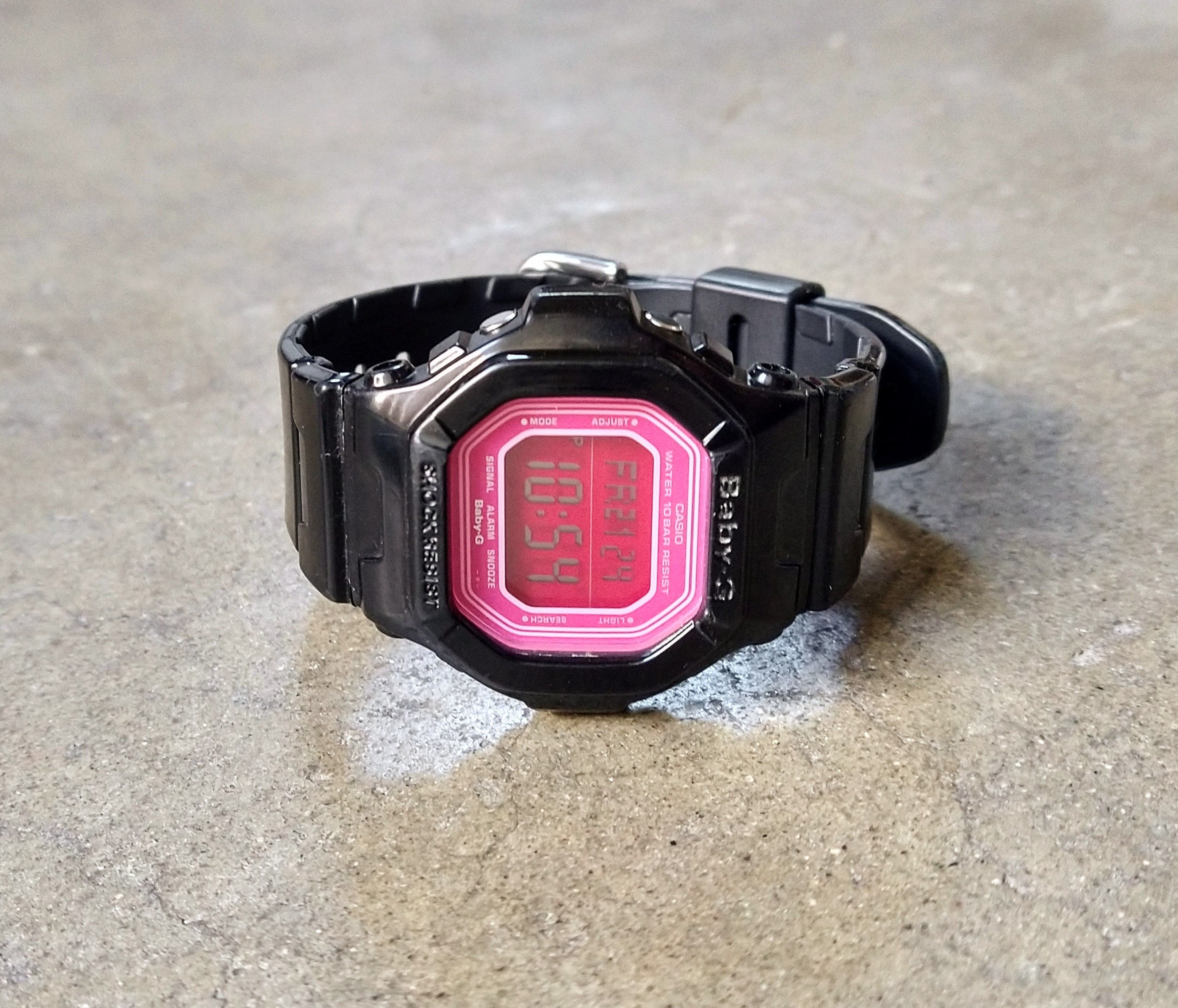 G Shock Casio Baby-G Shock BG-5601-1D Pink Black Digital Rubber