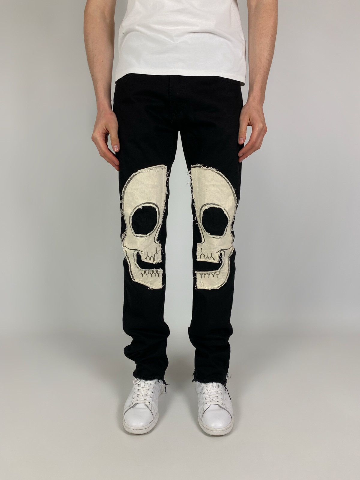 MNML MNML Skulls Jeans Pants Size US 31 - 1 Thumbnail