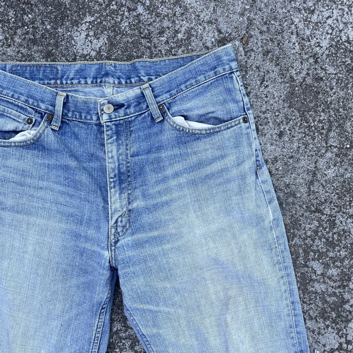 Levi's Vintage Y2K Levis 533 Distressed Denim Jeans Size US 33 - 2 Thumbnail