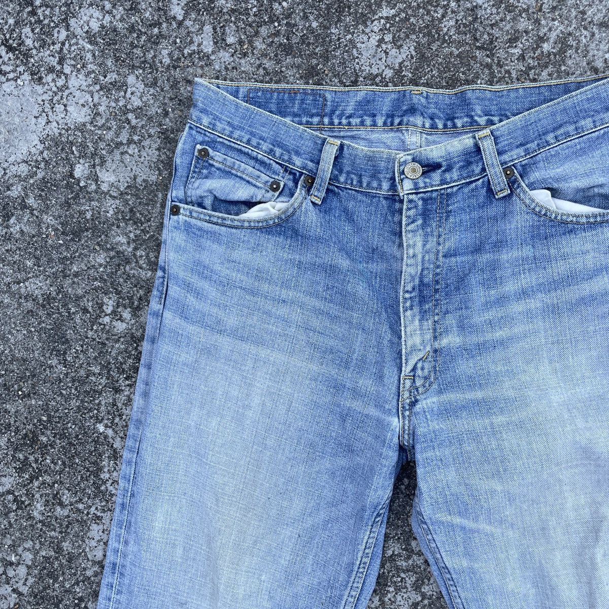 Levi's Vintage Y2K Levis 533 Distressed Denim Jeans Size US 33 - 3 Thumbnail