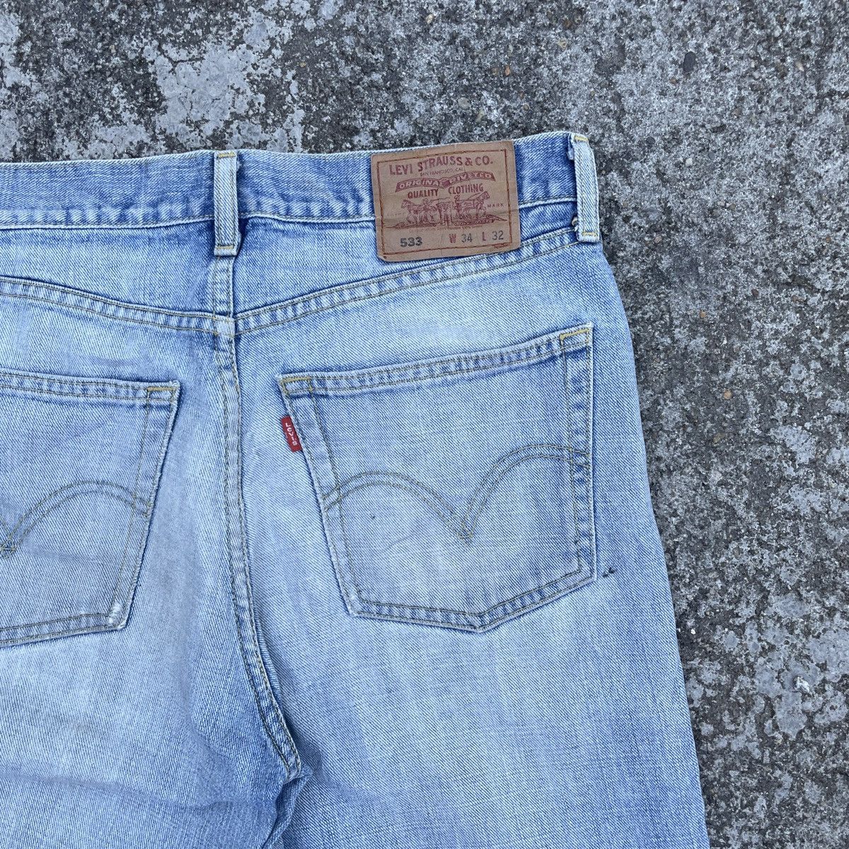 Levi's Vintage Y2K Levis 533 Distressed Denim Jeans Size US 33 - 8 Thumbnail