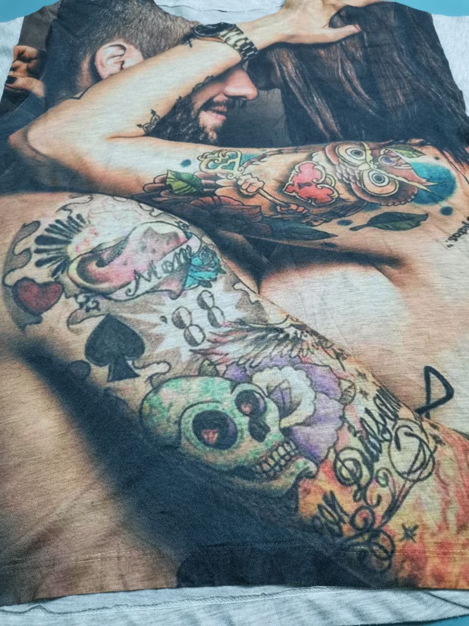 Japanese Brand × Vintage Vintage Sex Tatoo Sexy Fuck Romance Full Print shirt Size US M / EU 48-50 / 2 - 1 Thumbnail