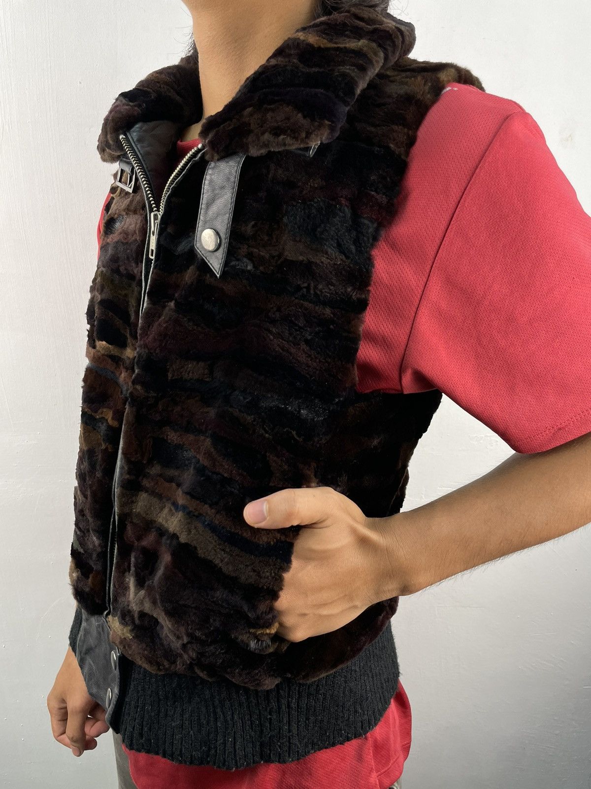Japanese Brand 🇯🇵 Vintage Japanese Shaf Shaggy Mohair Mink Fur Vest Jacket Size US S / EU 44-46 / 1 - 1 Thumbnail
