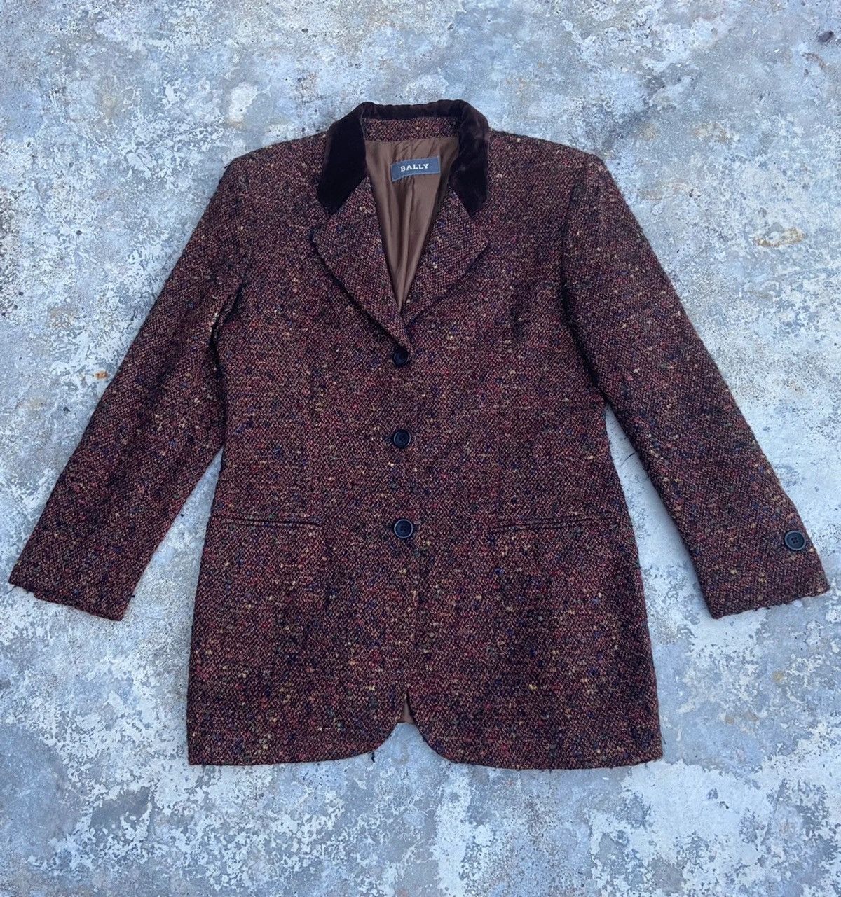 image of Bally Silk Wool Blend Multicolor Jacket, Men's (Size Medium)