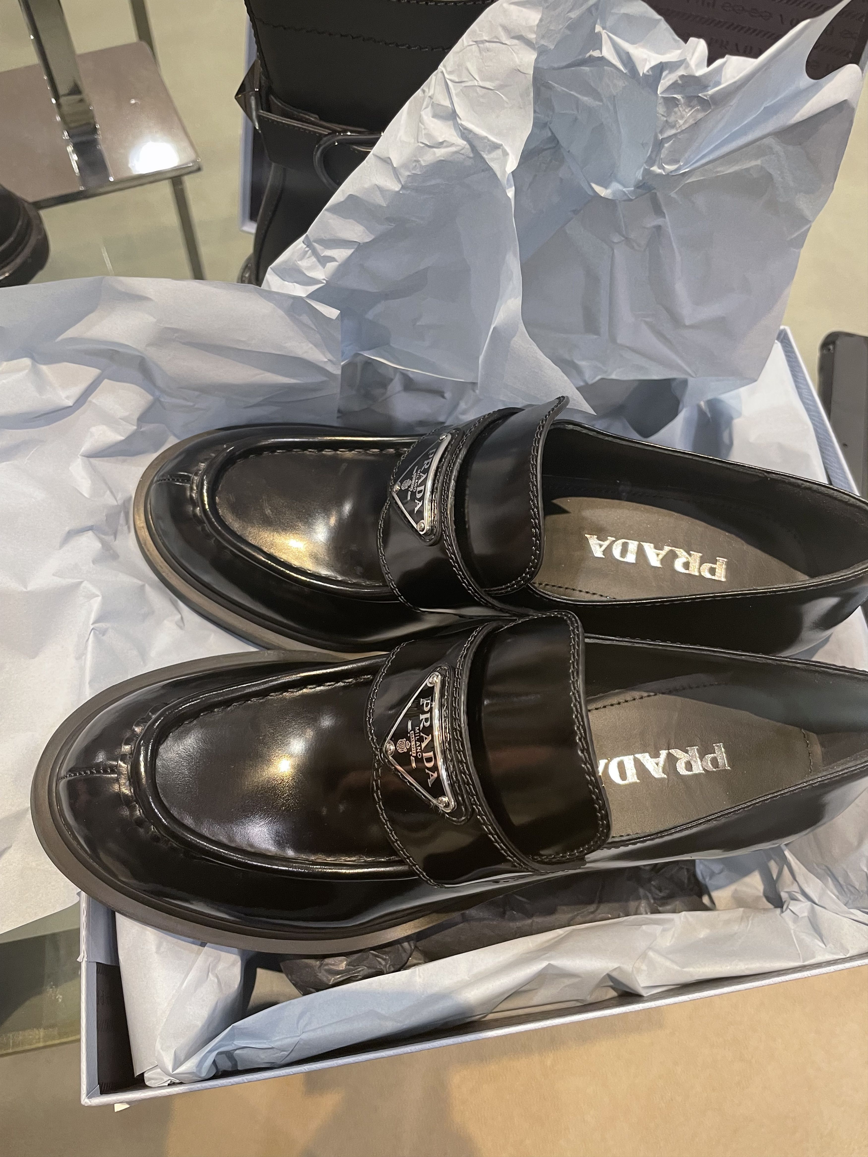 Brand new with box Prada Slip Ons Prada Re-Nylon Slip-On Sneakers - Blue | Editorialist main image 2