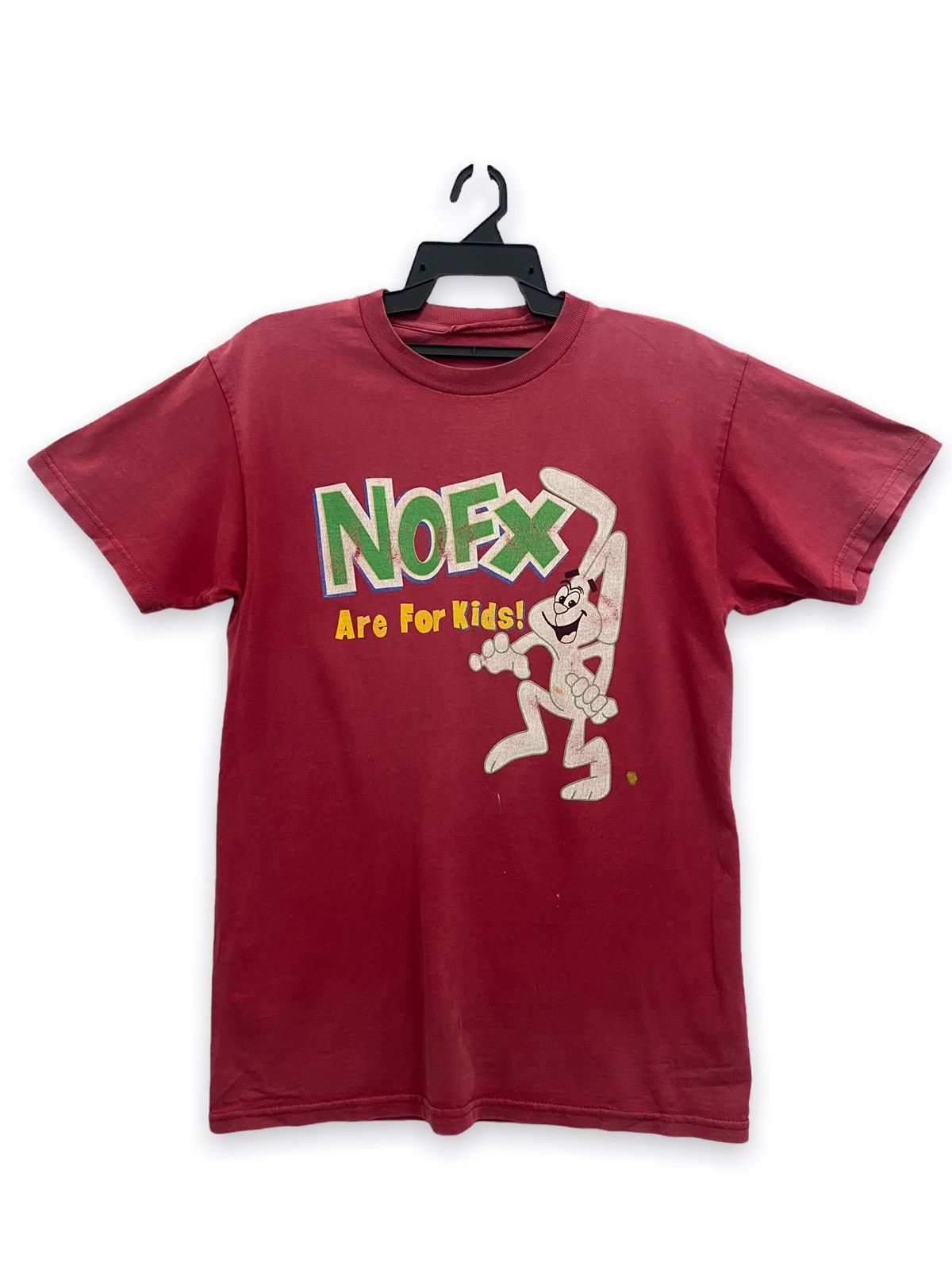image of Band Tees x Vintage Nofx Punk Rock Are For Kids Trix Cereal in Red (Size Medium)