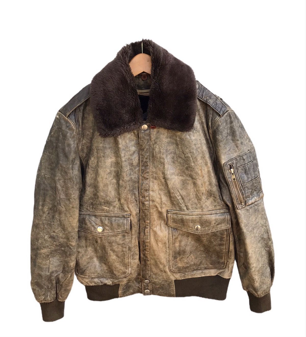 Vintage Vintage Charles lion sherling leather flight jacket Size US M / EU 48-50 / 2 - 1 Thumbnail