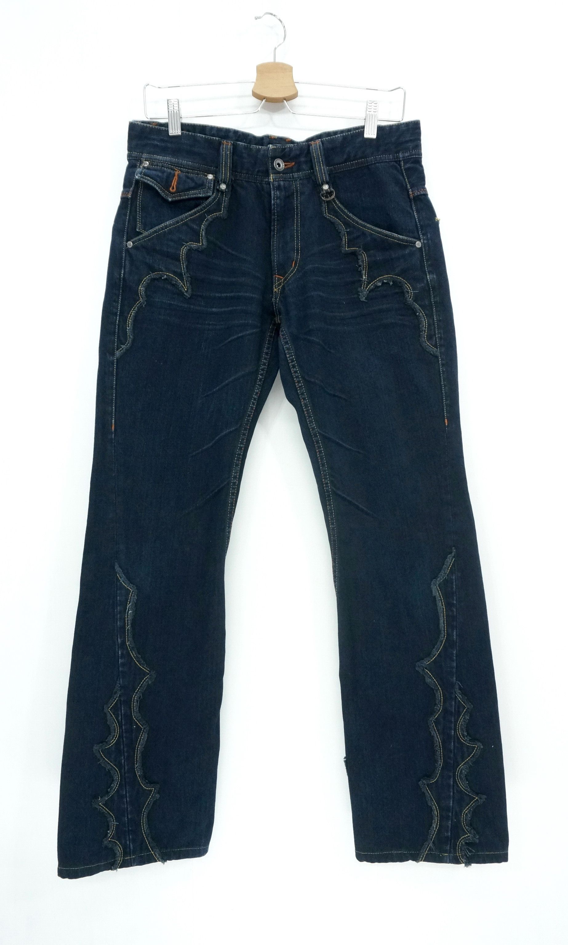 Japanese Brand 💥 Patchwork Flared 💥 NICOLE CLUB FOR MEN Jeans Size US 31 - 1 Thumbnail