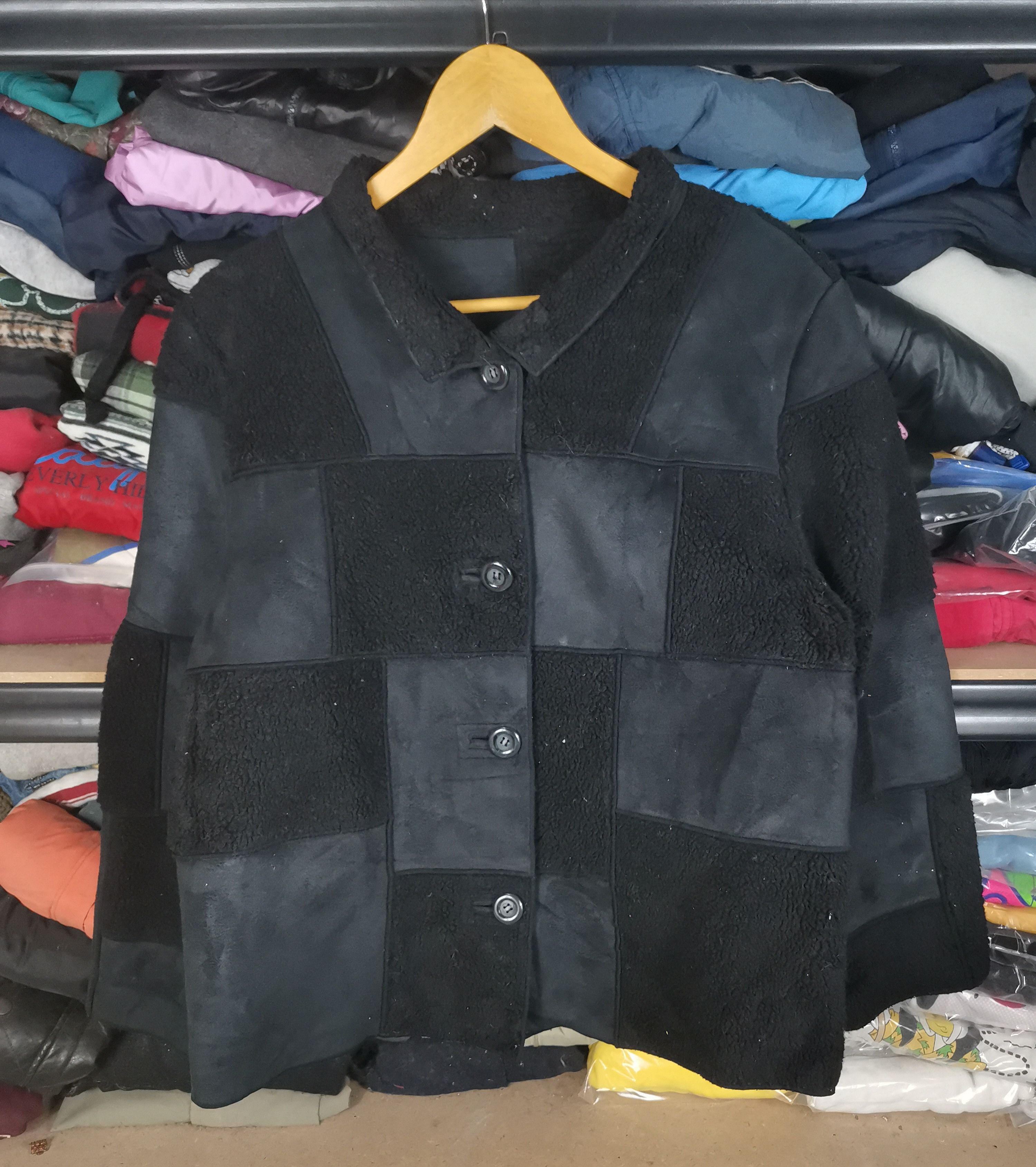 Japanese Brand Vintage Japanese Brand Frohlich Patchwork Sherpa Jacket Size US M / EU 48-50 / 2 - 1 Thumbnail