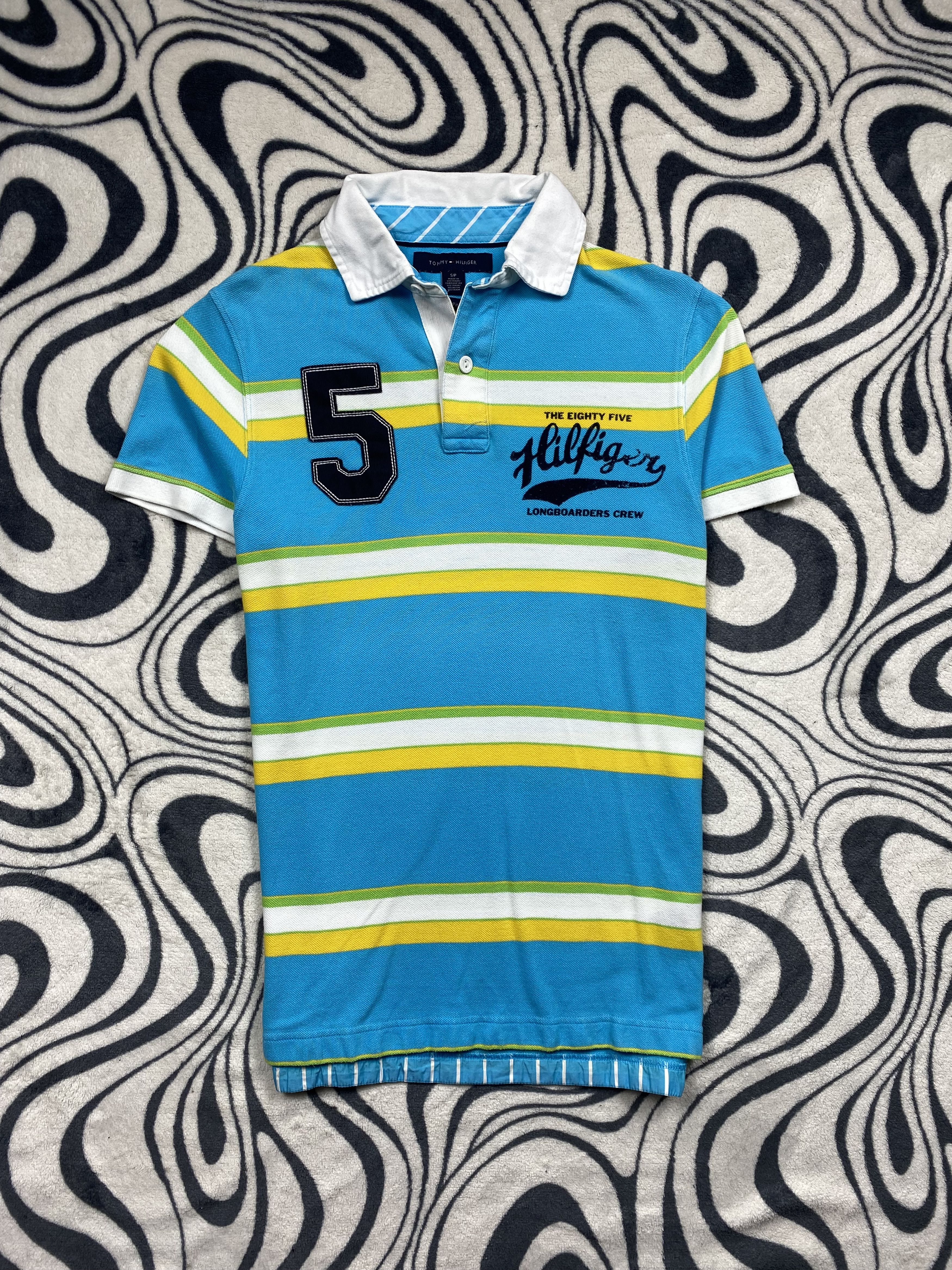 Tommy Hilfiger × Vintage Tommy Hilfiger Vintage Mens Rugby Polo Shirt Size US S / EU 44-46 / 1 - 1 Thumbnail