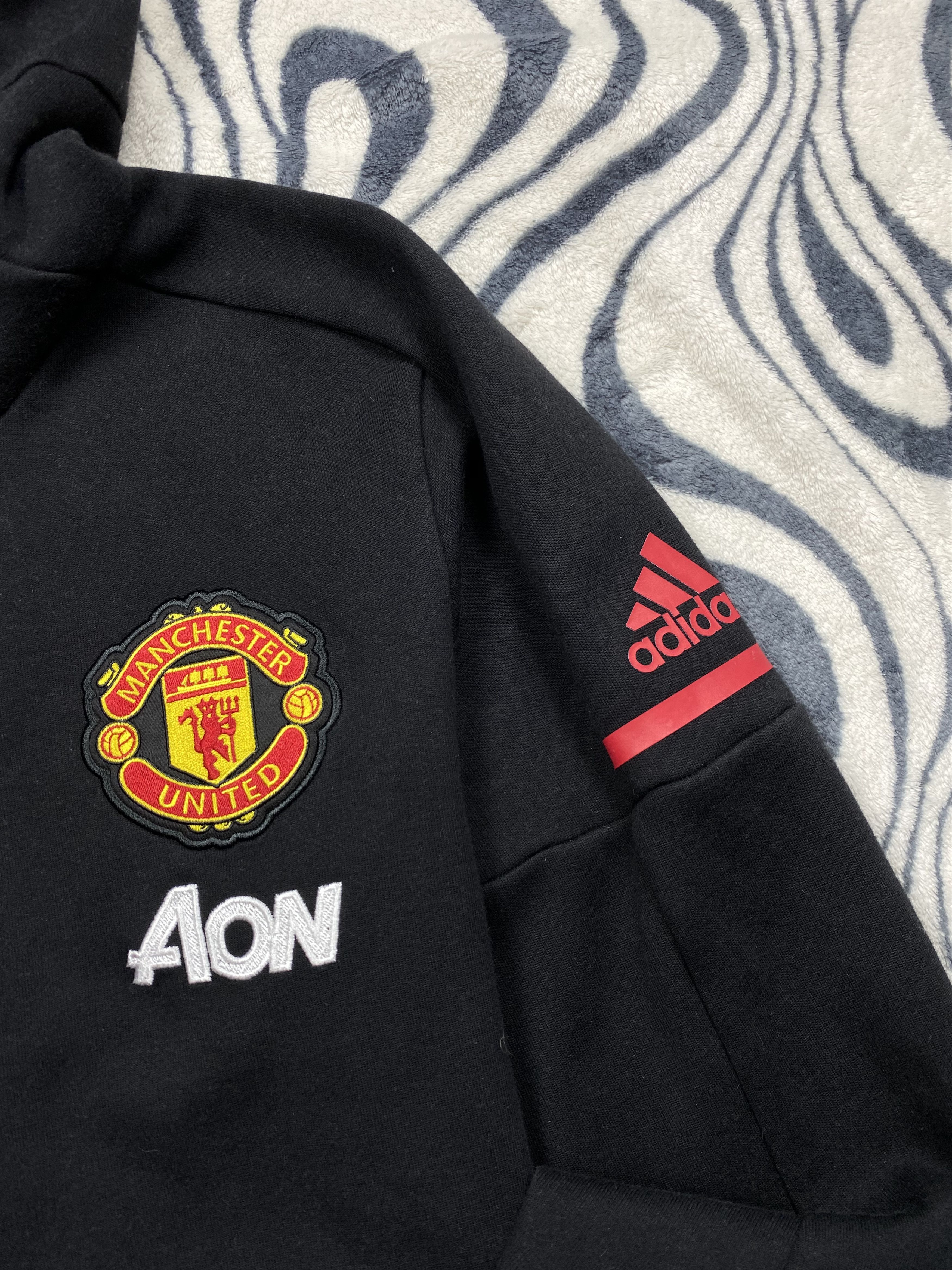 Adidas × Vintage Adidas ZNE Manchester United Mens Hoodie Y2K Size US S / EU 44-46 / 1 - 3 Thumbnail