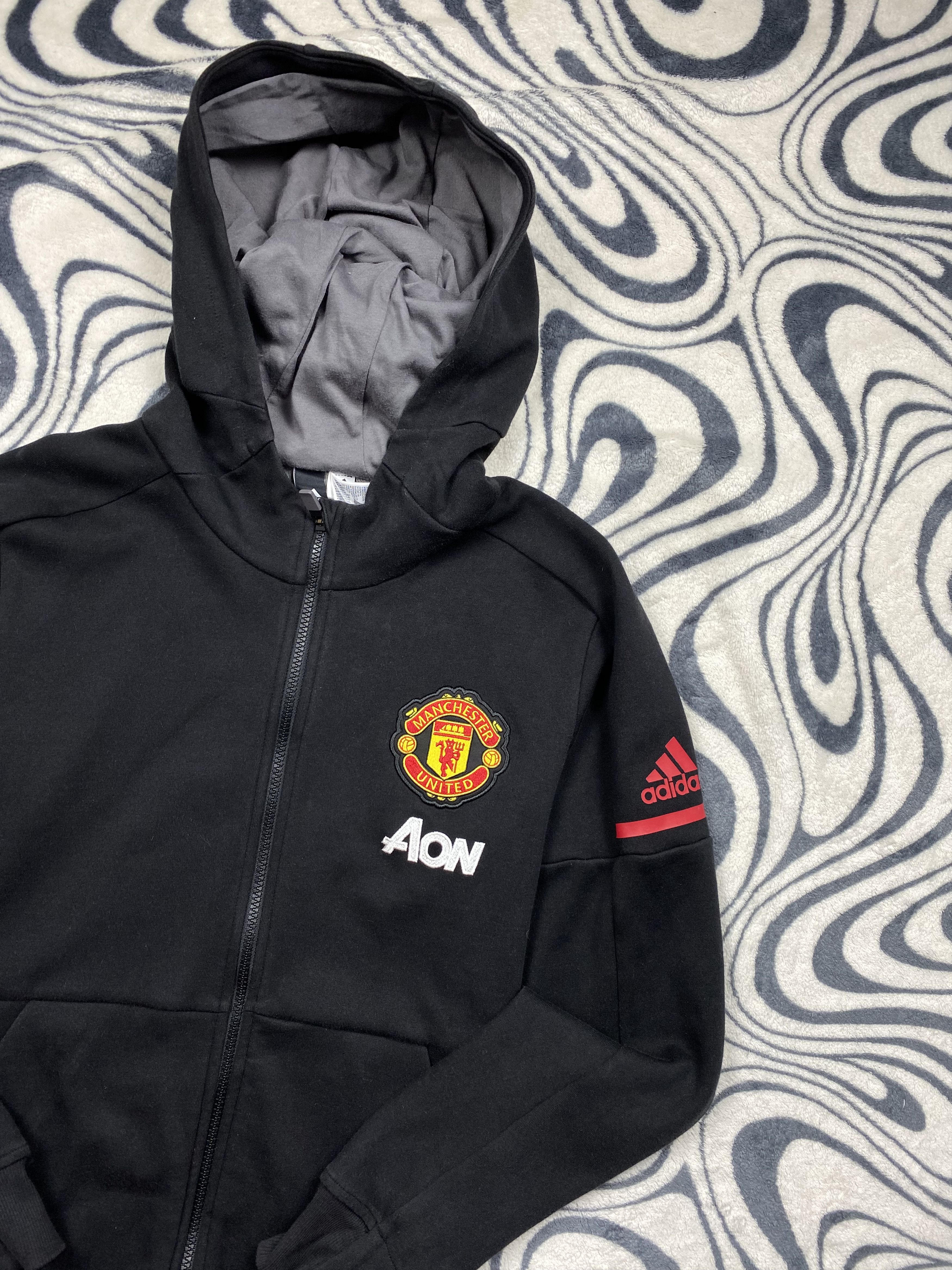 Adidas × Vintage Adidas ZNE Manchester United Mens Hoodie Y2K Size US S / EU 44-46 / 1 - 2 Thumbnail
