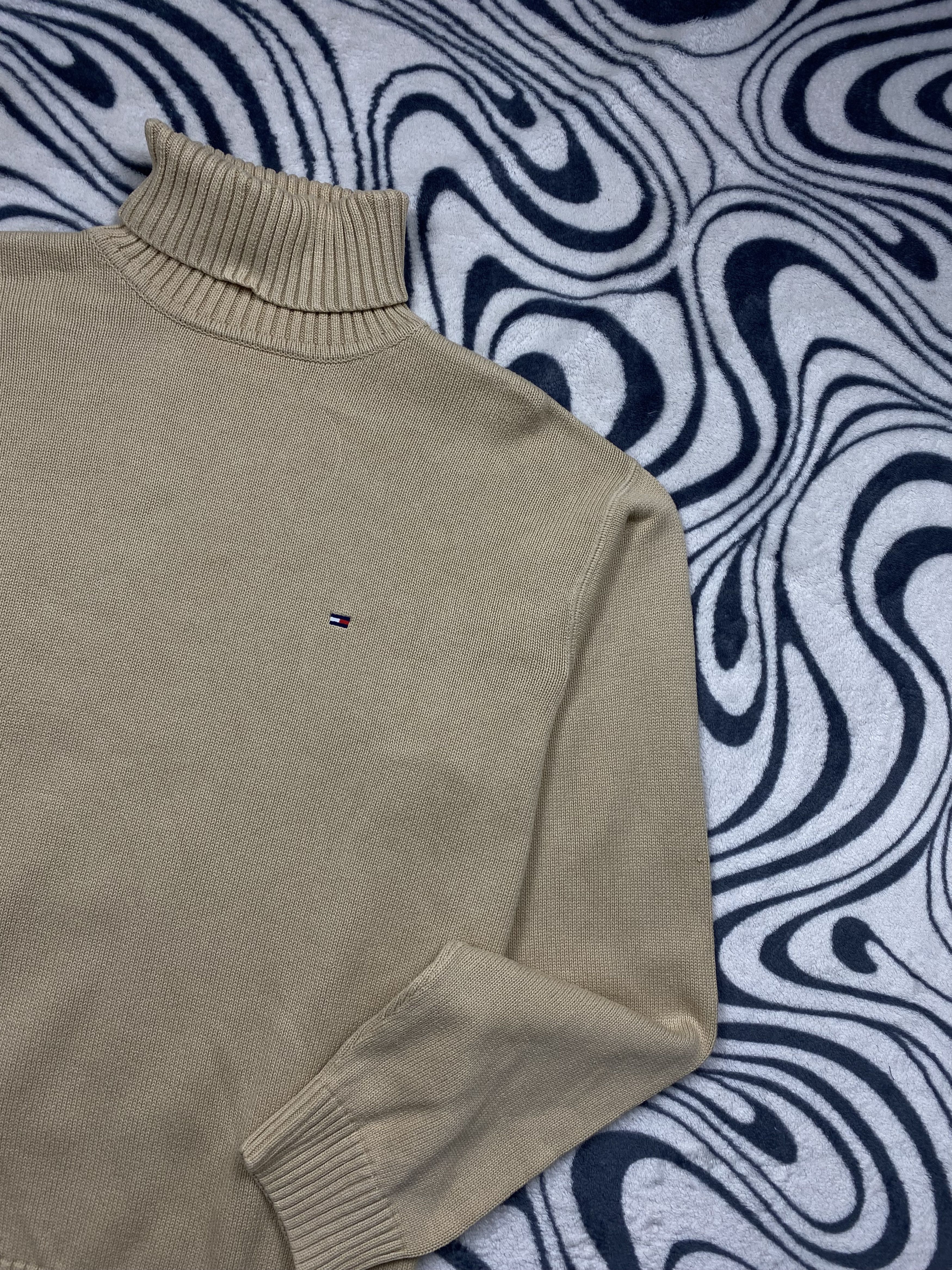 Tommy Hilfiger × Vintage Tommy Hilfiger Vintage Knit Hight Neck Sweatshirt Turtleneck Size US XL / EU 56 / 4 - 2 Thumbnail