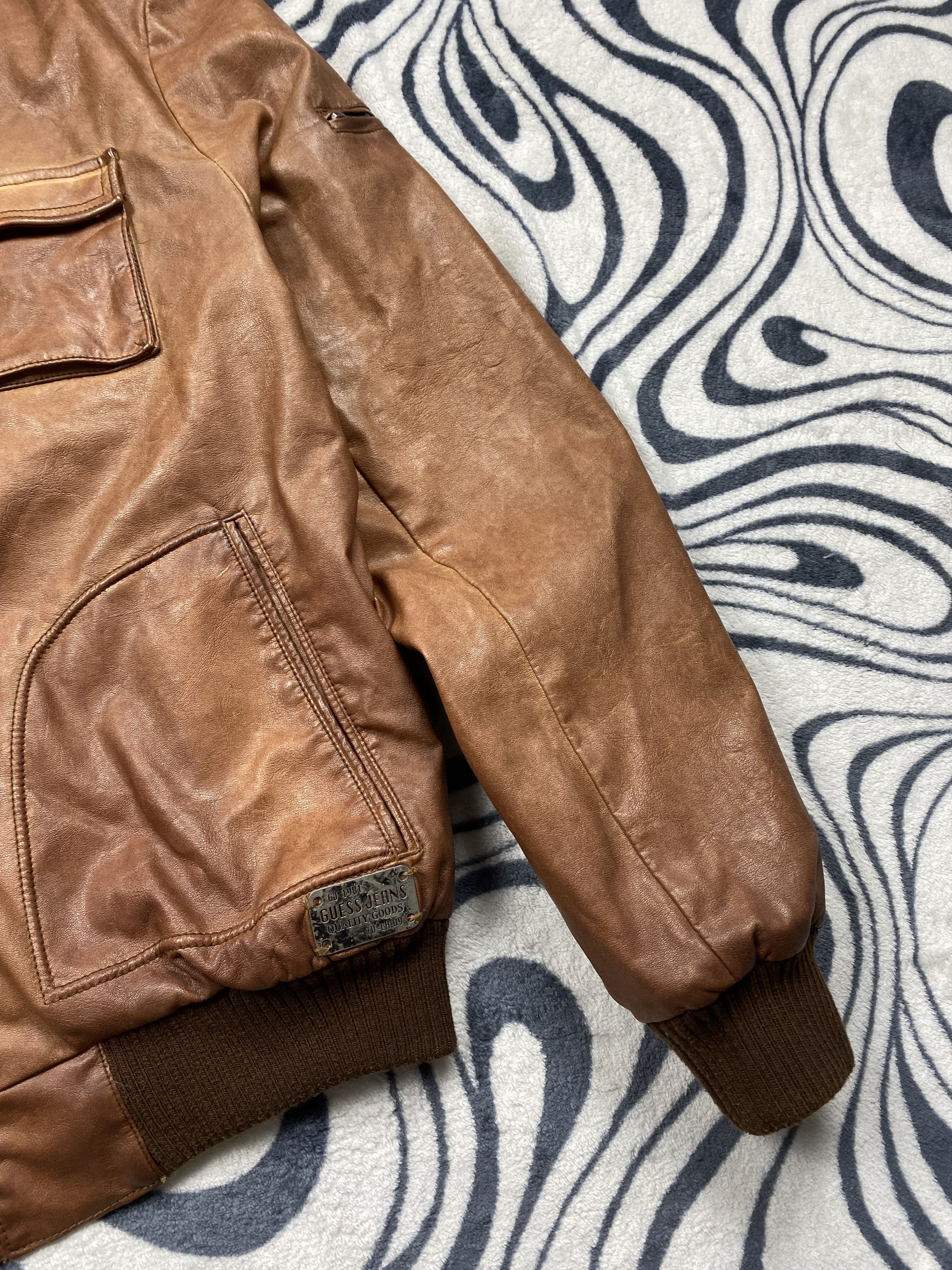 Guess Guess Jeans USA Vintage Mens Leather Jacket Size US M / EU 48-50 / 2 - 4 Thumbnail
