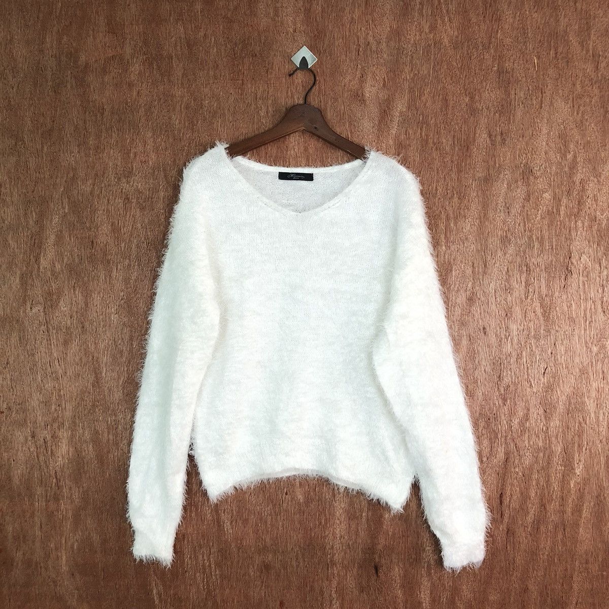 Homespun Knitwear Mounsoin Femene Shag Shaggy Fur Mohair Knitwear #6632 Size L / US 10 / IT 46 - 1 Thumbnail