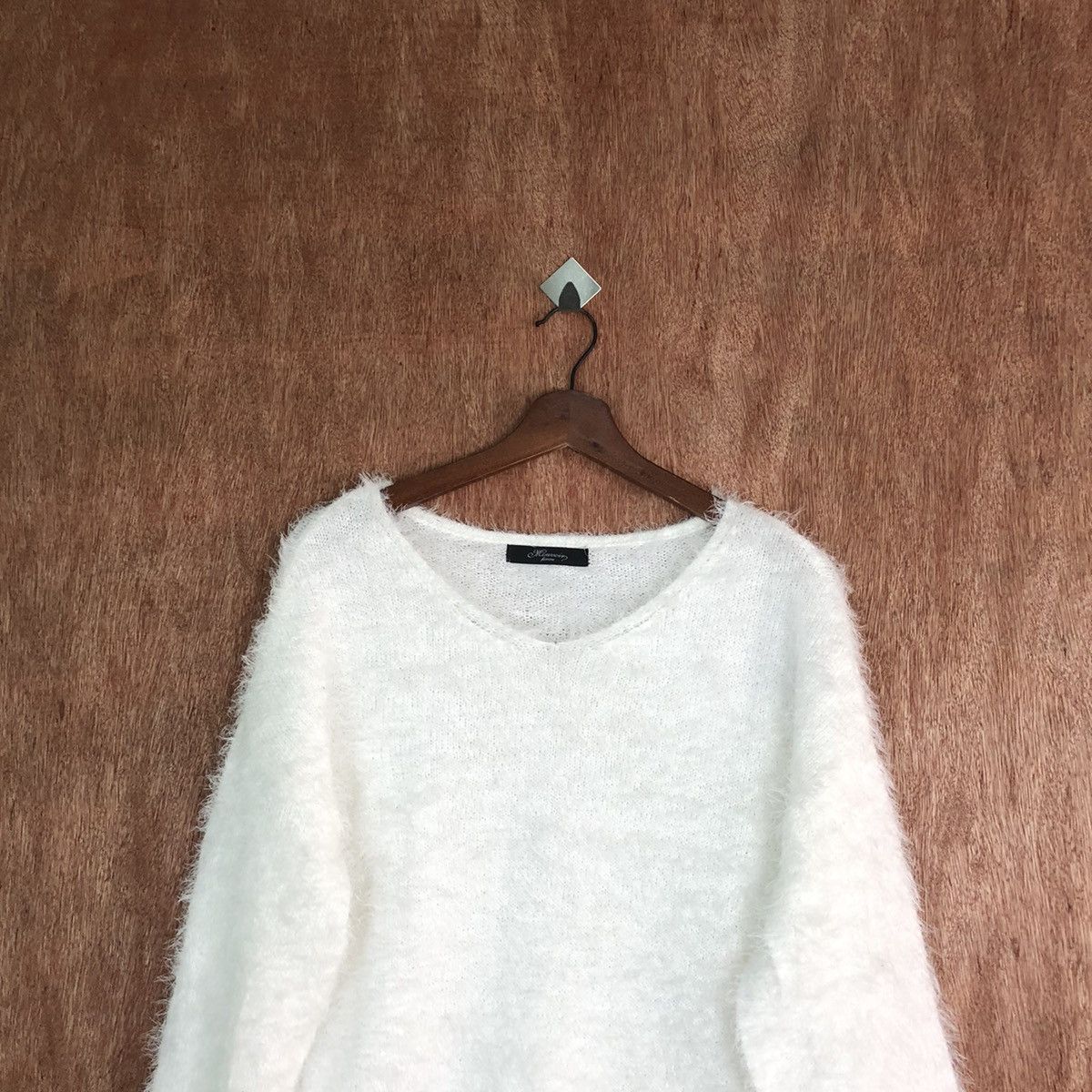 Homespun Knitwear Mounsoin Femene Shag Shaggy Fur Mohair Knitwear #6632 Size L / US 10 / IT 46 - 2 Thumbnail