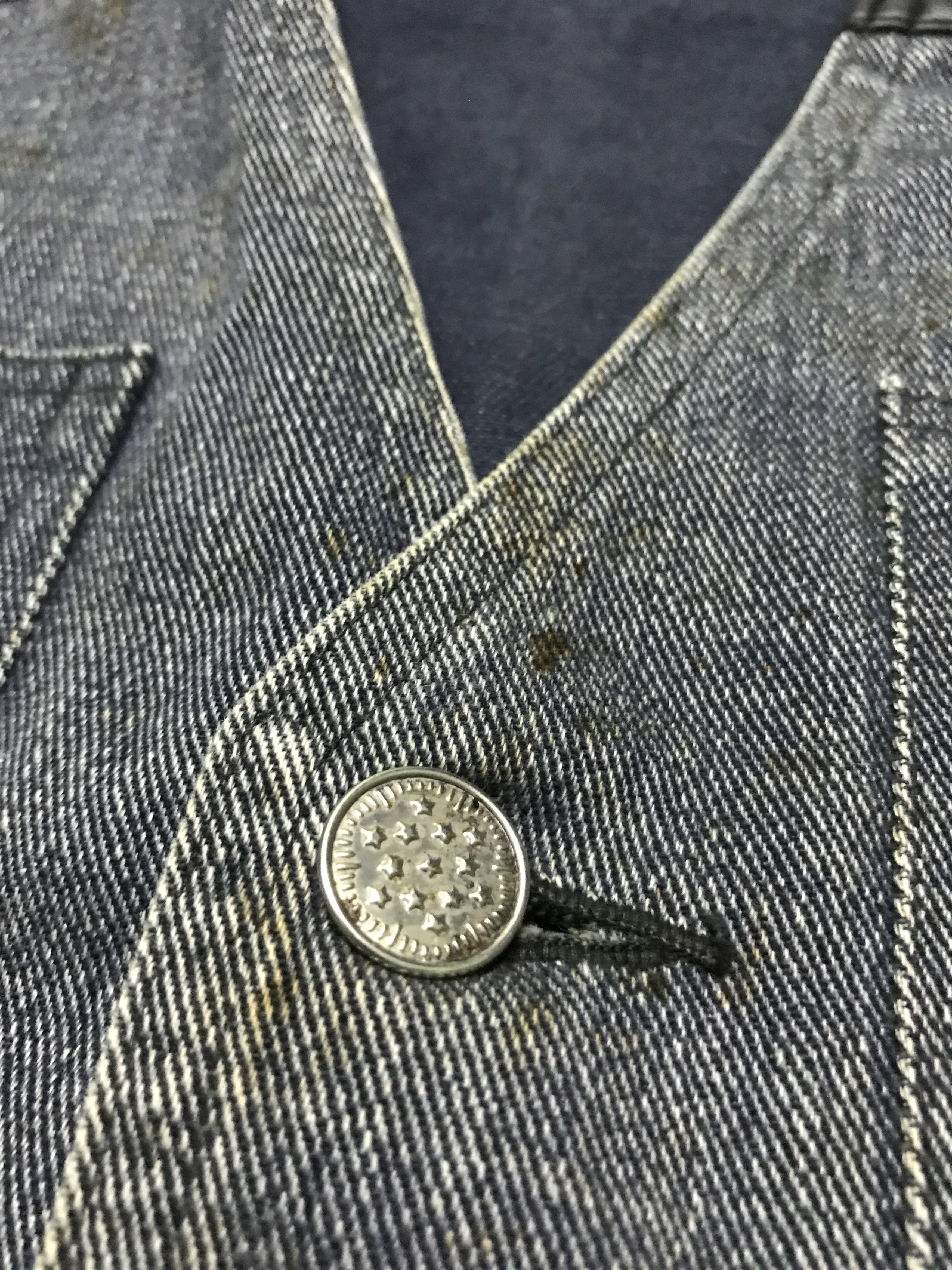 Vintage Vintage button 13 denim vest jacket Size US S / EU 44-46 / 1 - 2 Thumbnail