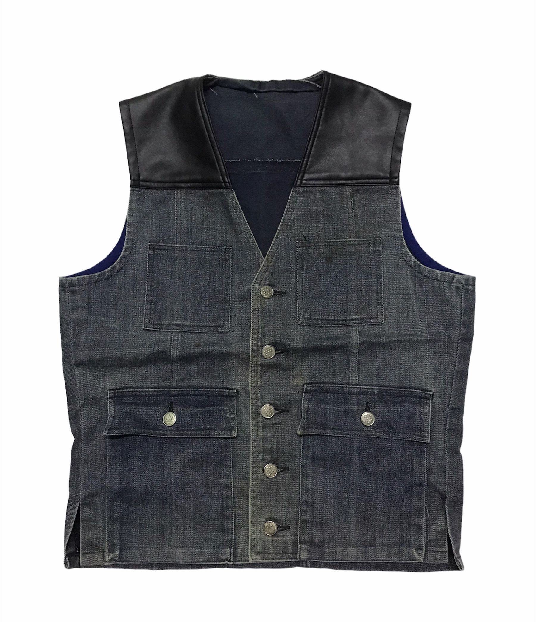 Vintage Vintage button 13 denim vest jacket Size US S / EU 44-46 / 1 - 1 Thumbnail