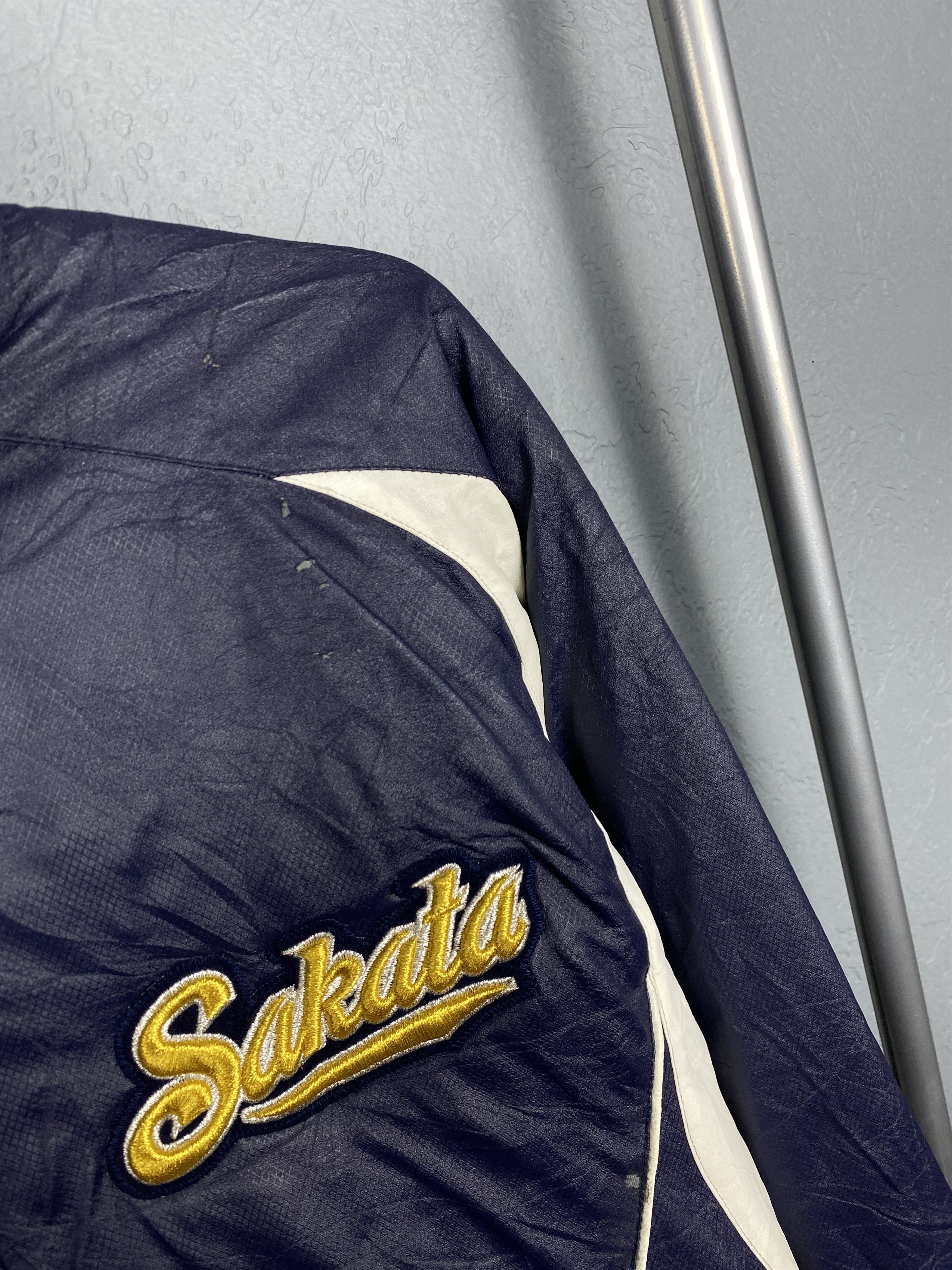 Japanese Brand Sakata Vintage Japanese Baseball Mens Nylon Bomber Jacket Size US L / EU 52-54 / 3 - 3 Thumbnail