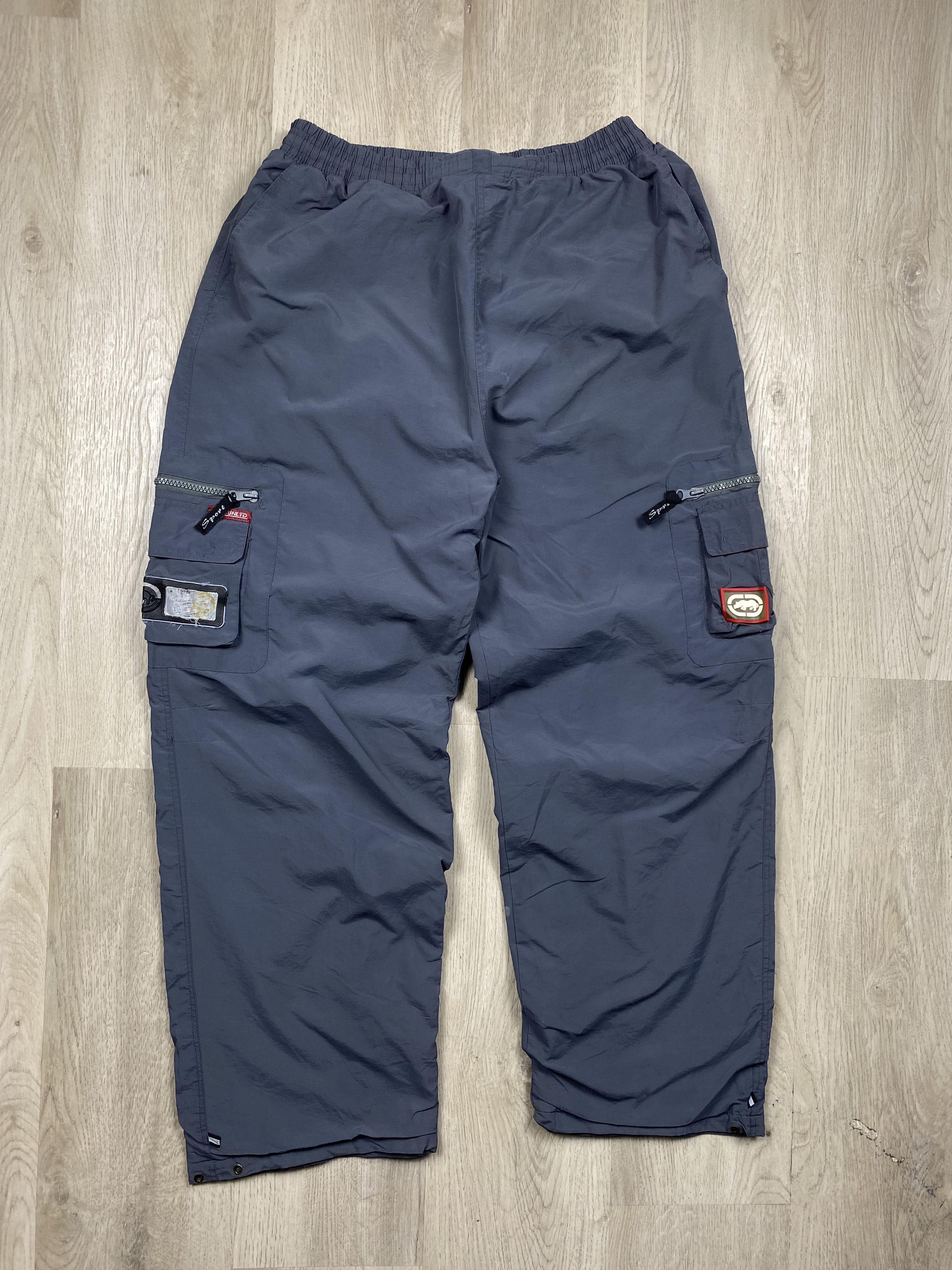 Ecko Unltd. Ecko Unltd. Vintage Baggy Cargo Nylon Rap Pants Insulated Size US 36 / EU 52 - 1 Thumbnail