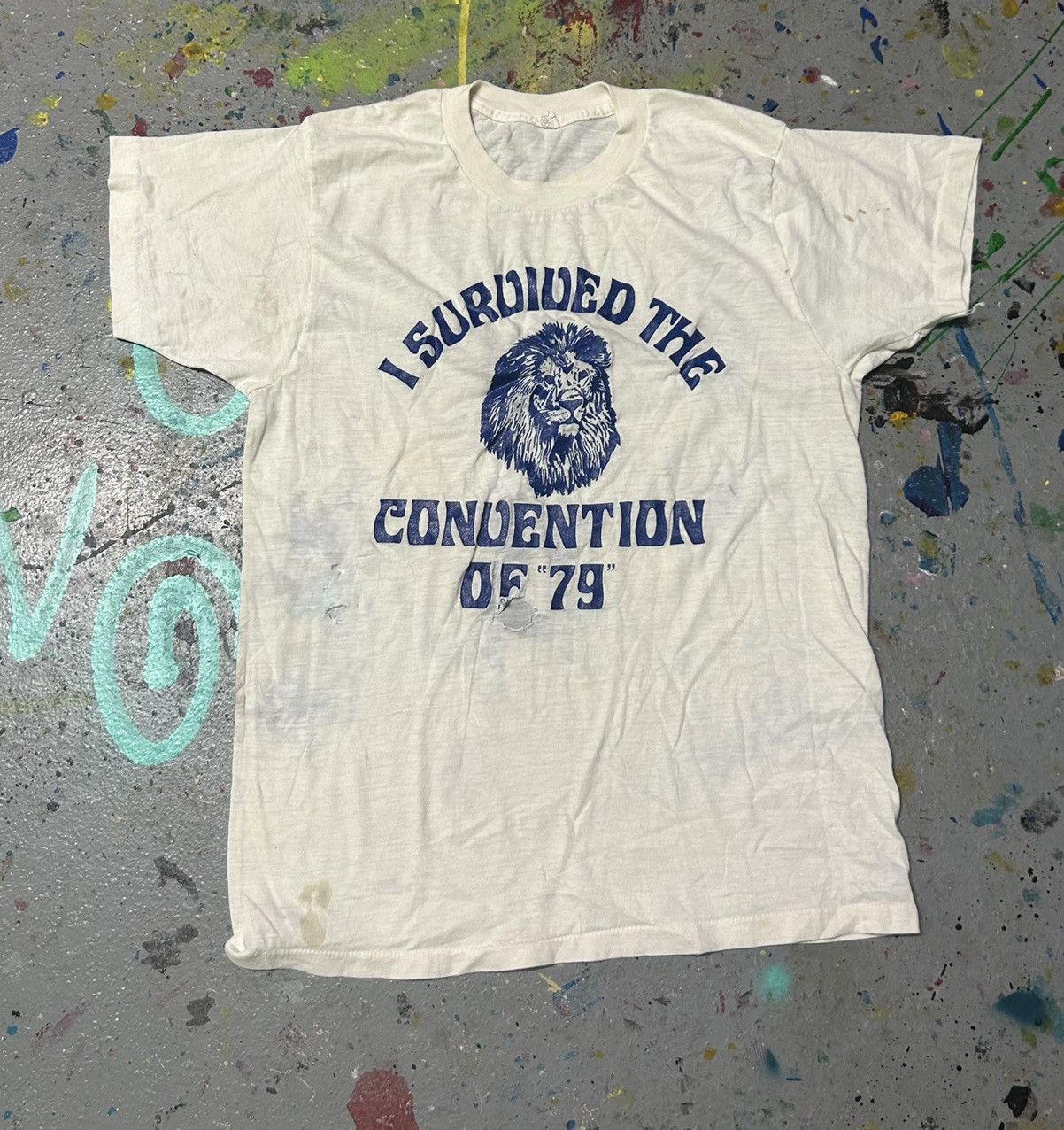 Vintage I survived the convention of 79’ T-shirt Size US M / EU 48-50 / 2 - 2 Thumbnail