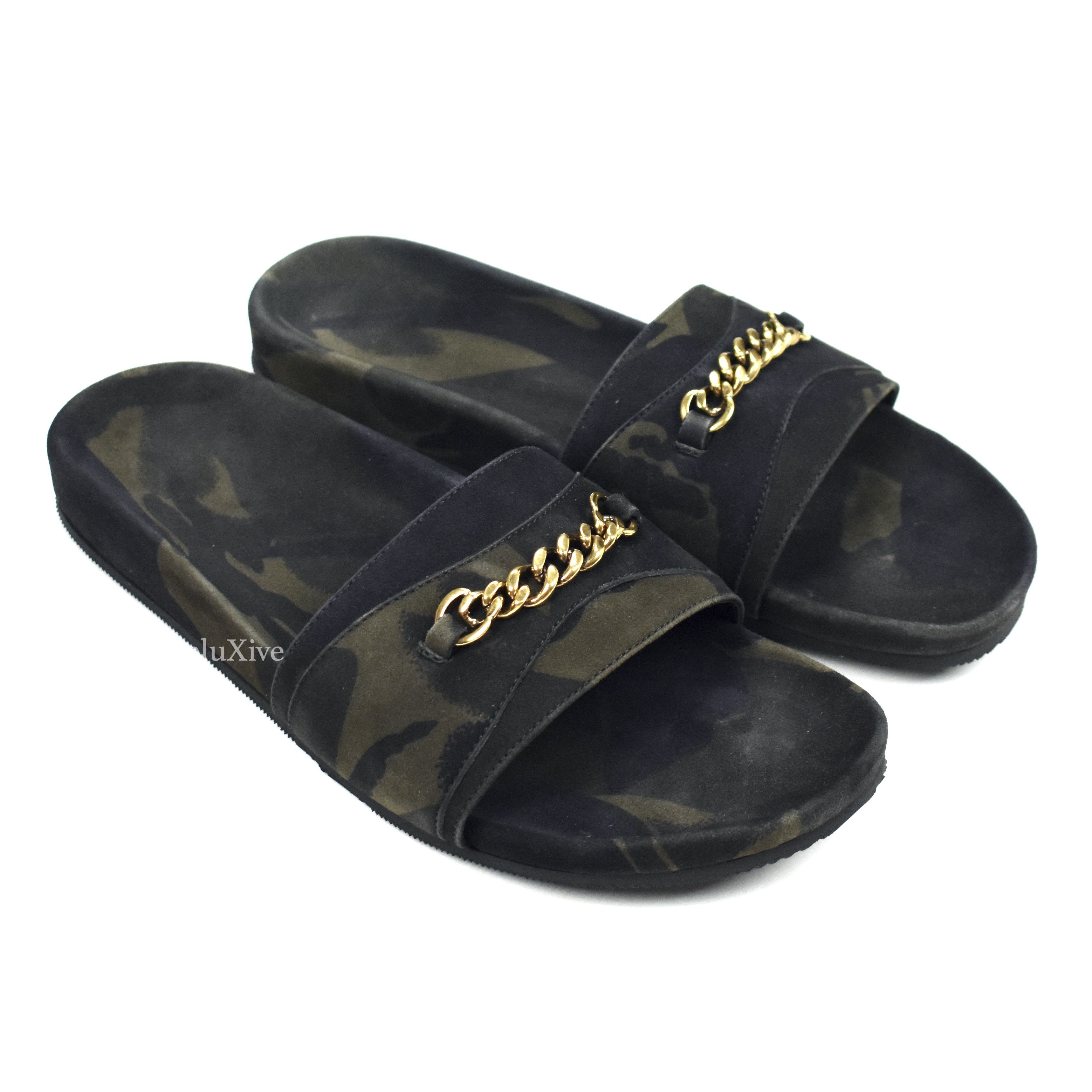 Tom Ford Churchill Chain-Trimmed Velvet Slides - Men - Black  display picture 1