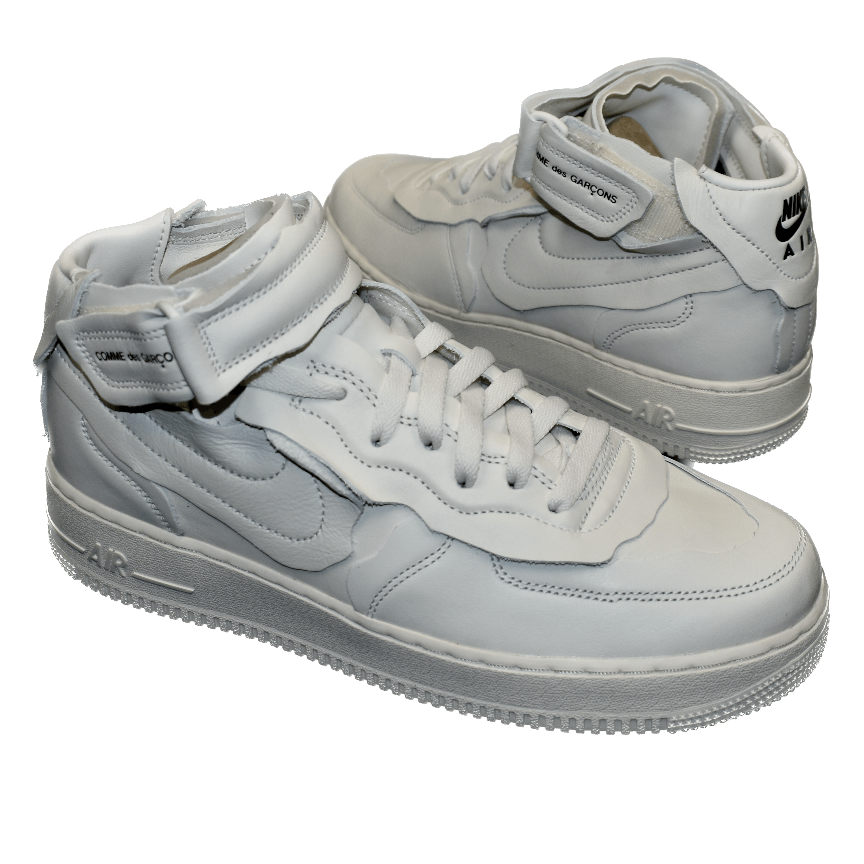 Pre-owned Comme Des Garçons X Nike Comme Des Garcons Nike Air Force 1 Mid Cdg Sail White Ds Shoes
