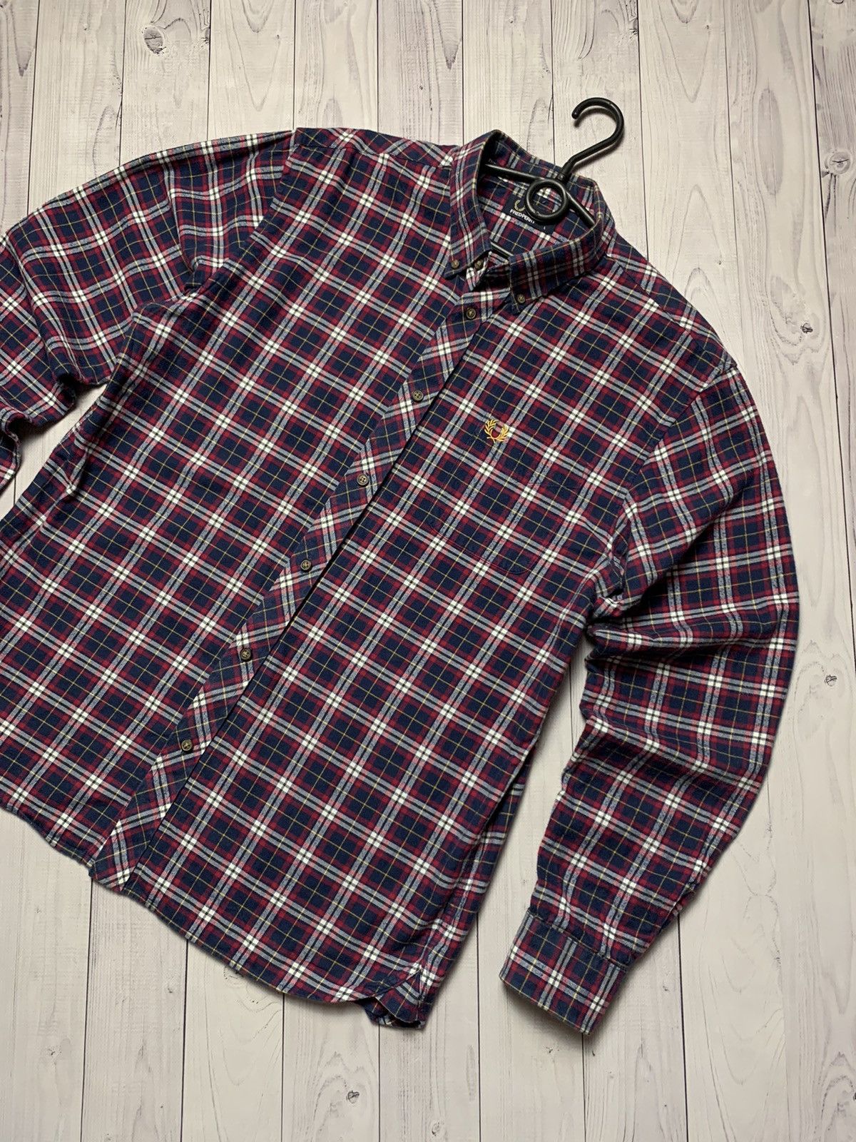 Other Vintage Fred Perry plaid shirt logo size L Size US L / EU 52-54 / 3 - 2 Thumbnail