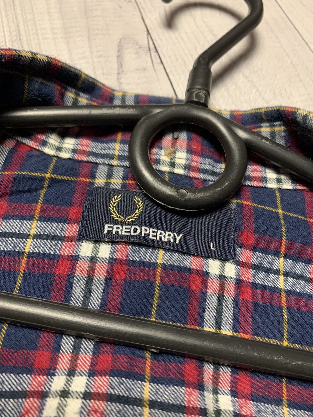 Other Vintage Fred Perry plaid shirt logo size L Size US L / EU 52-54 / 3 - 4 Thumbnail