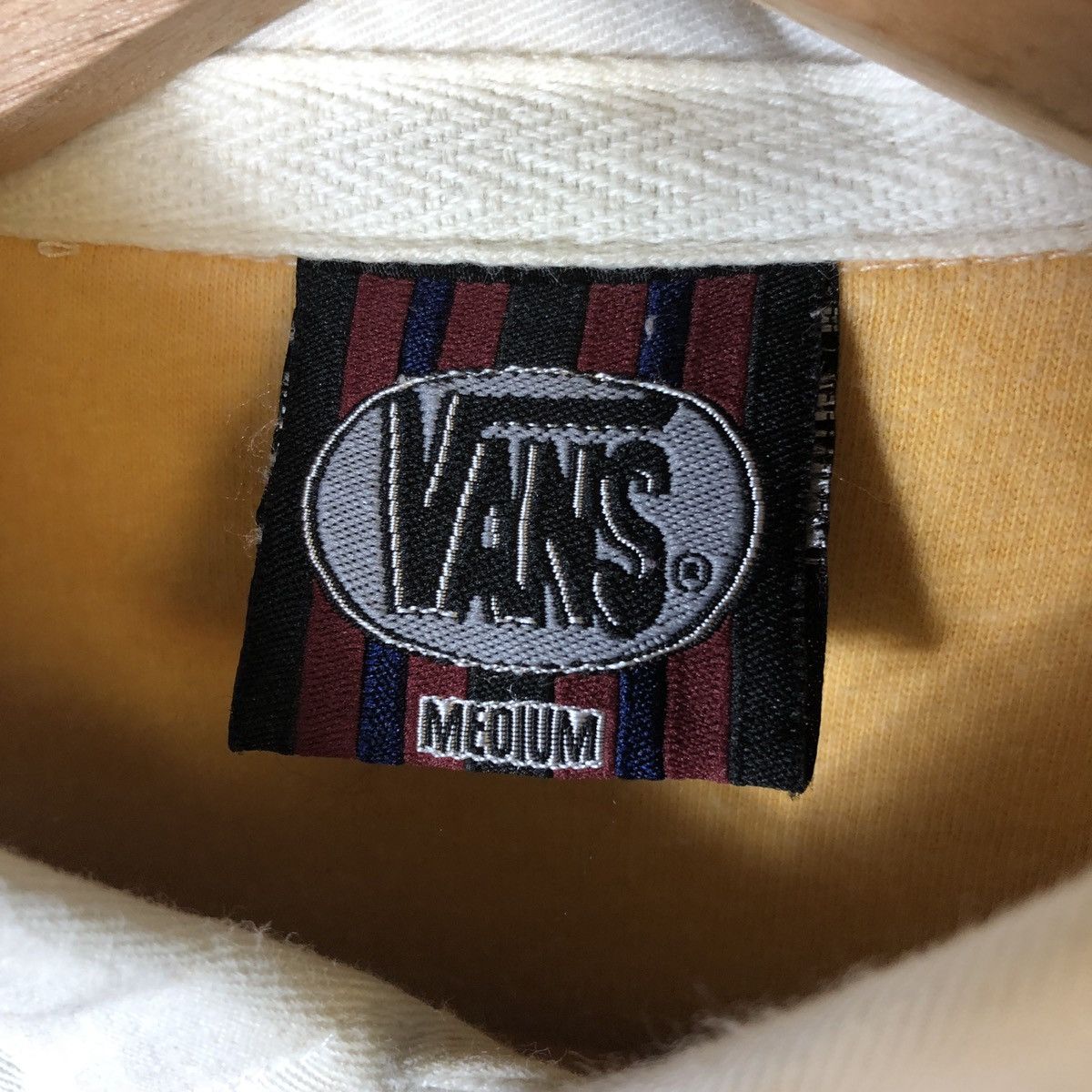Vans Vintage 90s Vans Stripes Surf Skate Polo Tshirt Size US M / EU 48-50 / 2 - 8 Thumbnail