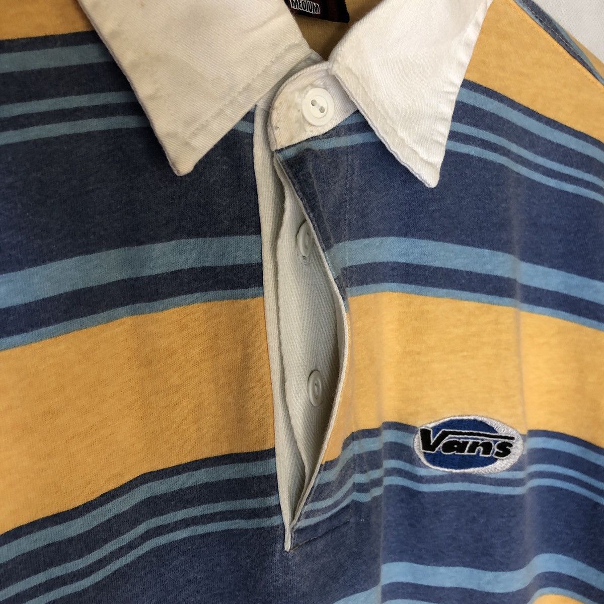 Vans Vintage 90s Vans Stripes Surf Skate Polo Tshirt Size US M / EU 48-50 / 2 - 6 Thumbnail
