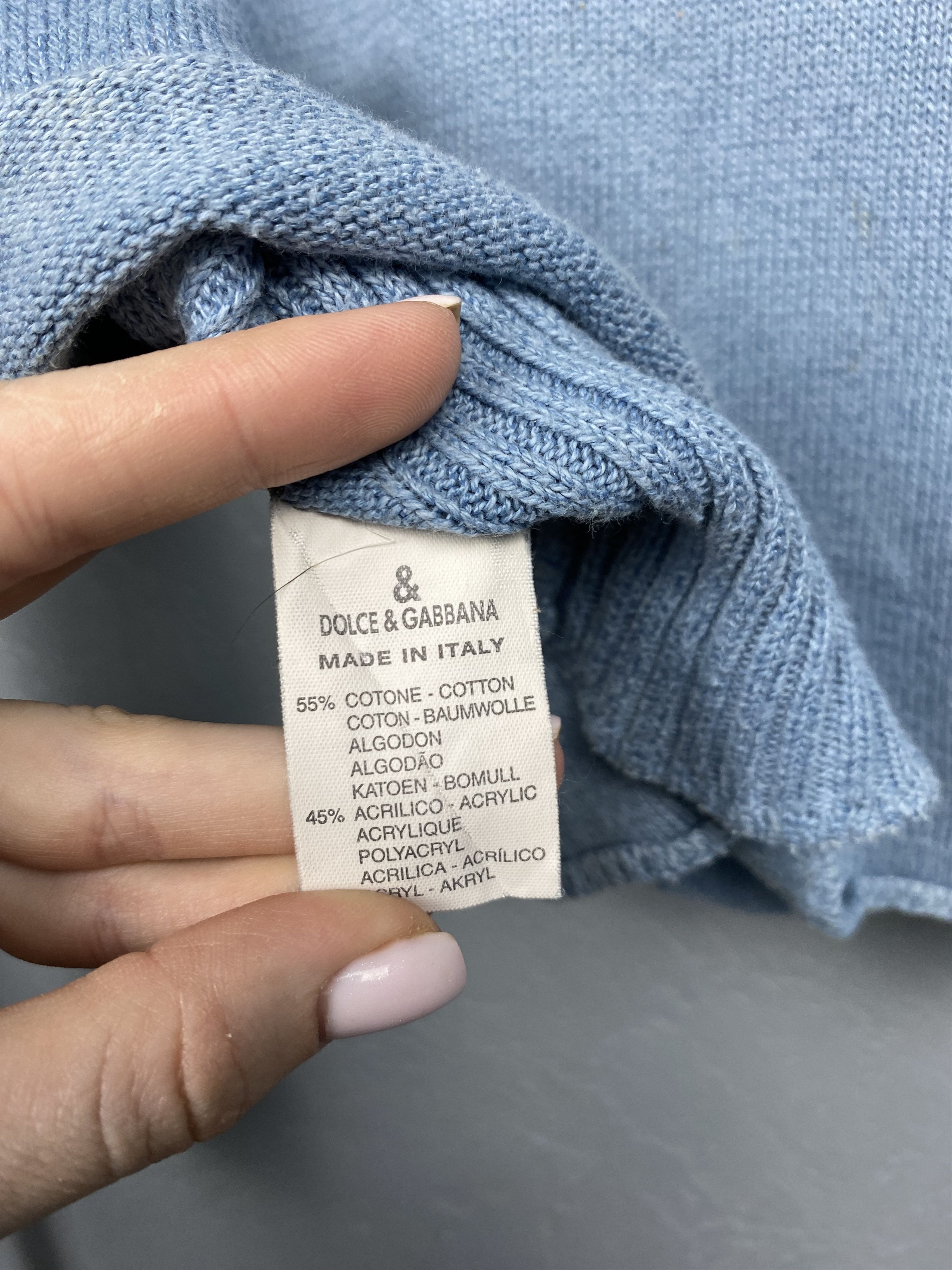 Dolce & Gabbana Dolce & Gabbana Vintage Mens V-neck Sweater Size US M / EU 48-50 / 2 - 9 Thumbnail