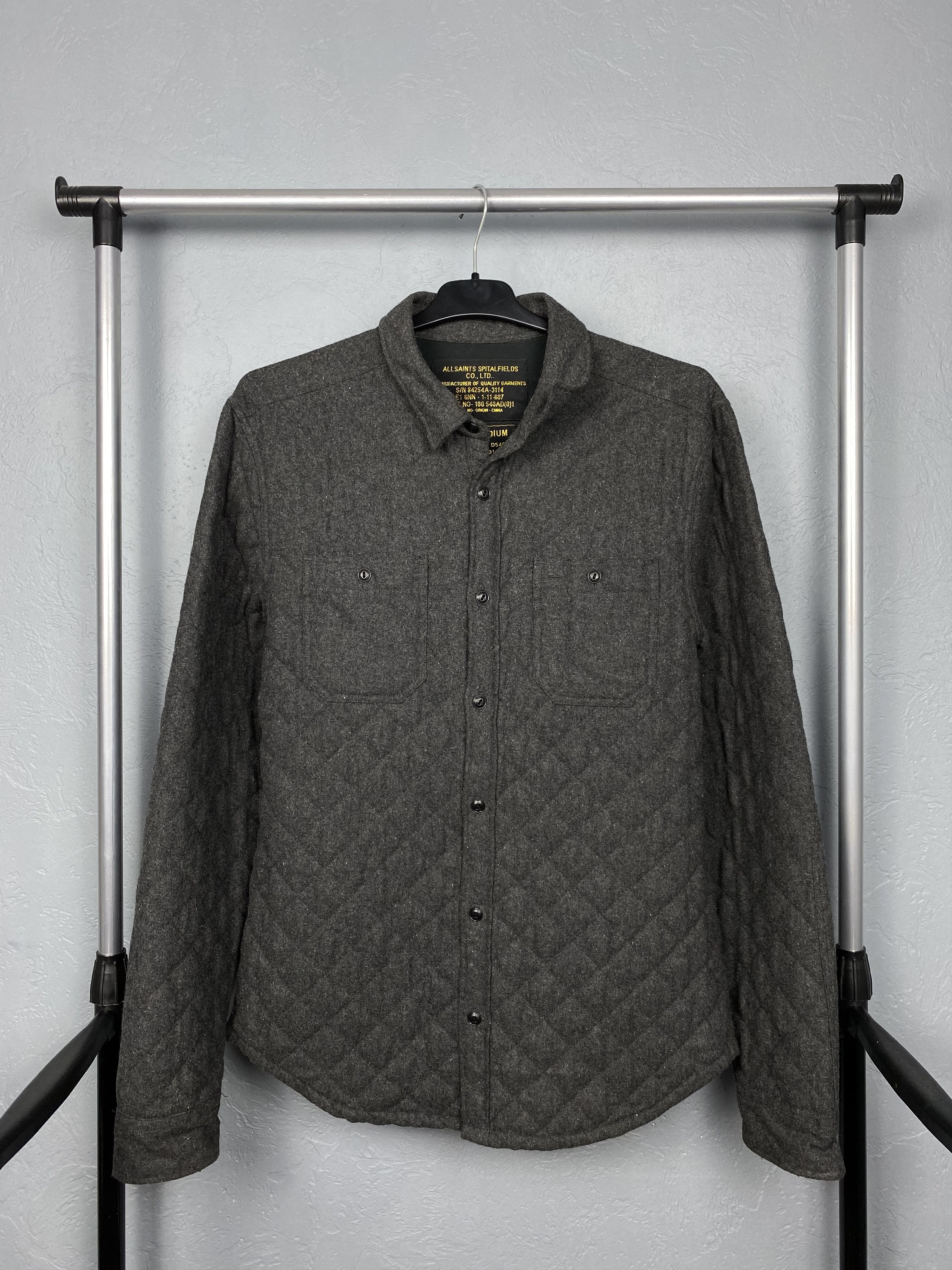 Allsaints Allsaints Vintage Mens Wool Quilted Jacket Size US M / EU 48-50 / 2 - 1 Thumbnail